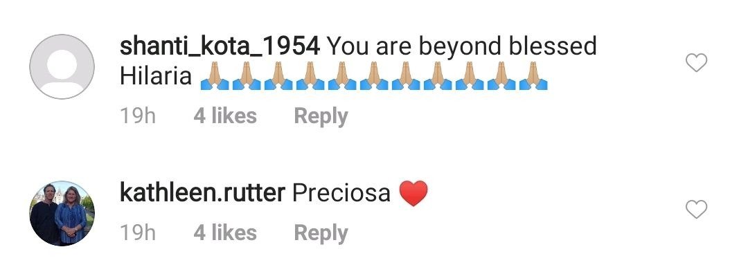 A screenshot of a fan's comment on Hilaria Baldwin's Instagram page | Photo: Instagram.com/hilariabaldwin/