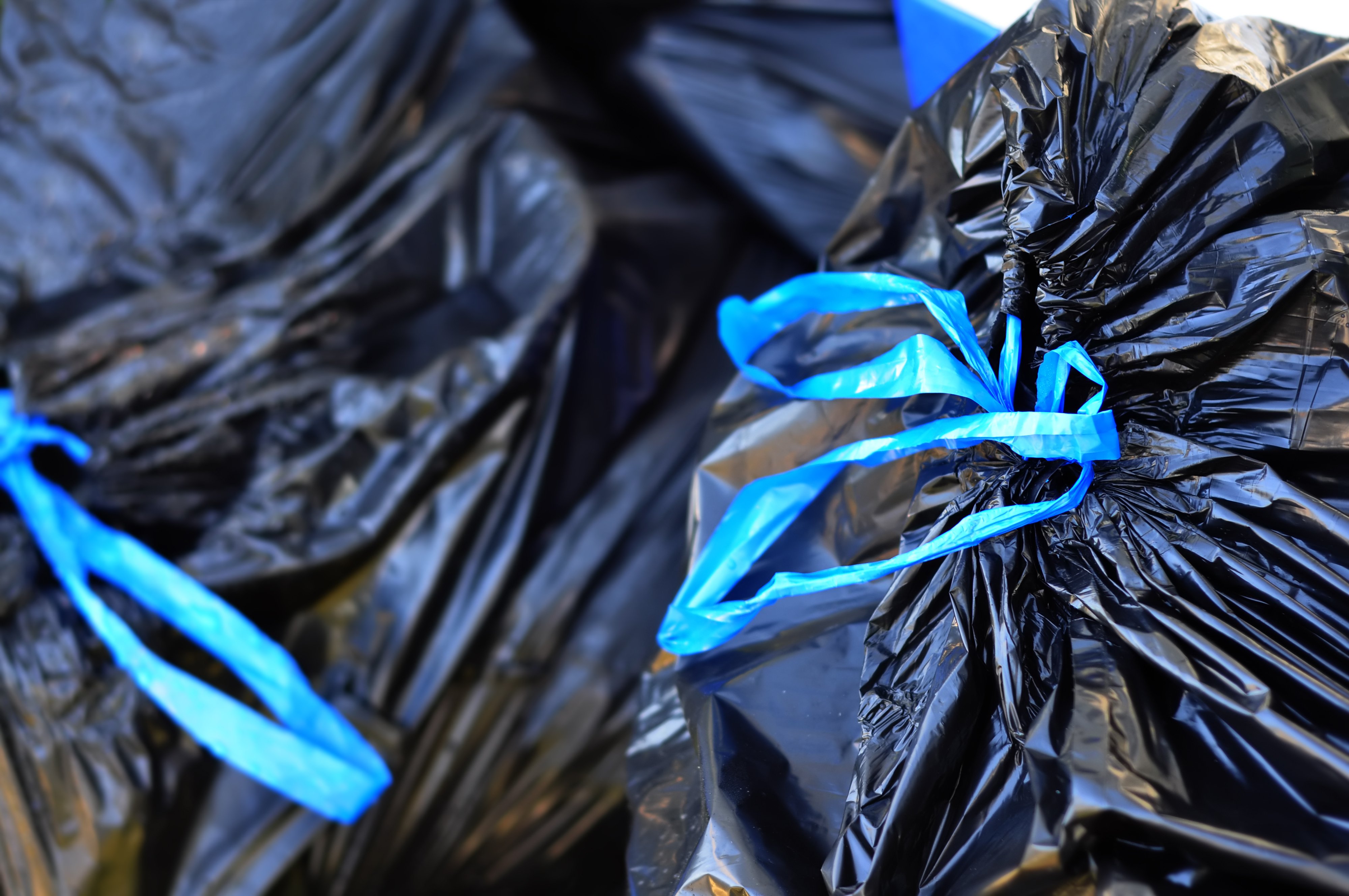 Oscar noticed that several garbage bags had fallen off the bicycle cart. | Source: Getty Images