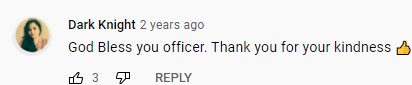 A netizen's comment on the YouTube video | Photo  youtube.com/USA TODAY 