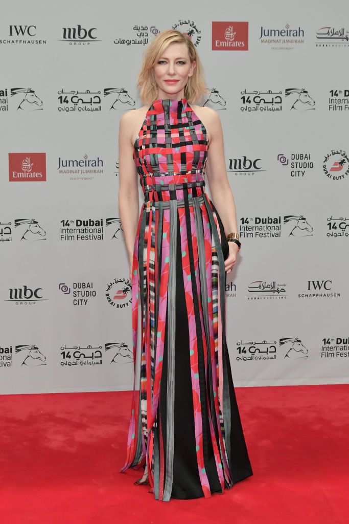Cate Blanchett at the Opening Night Gala of the 14th annual Dubai International Film Festival in 2017 in Dubai | Source: Getty Image