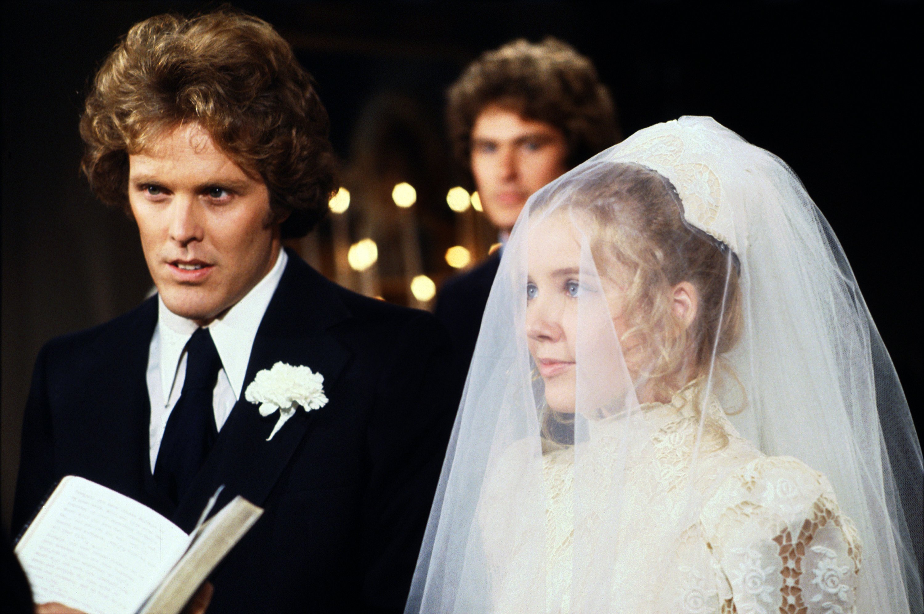 Wings Hauser as Greg Foster and Melody Thomas Scott as Nikki Reed on "The Young and the Restless." 1979.  | Source: Getty Images