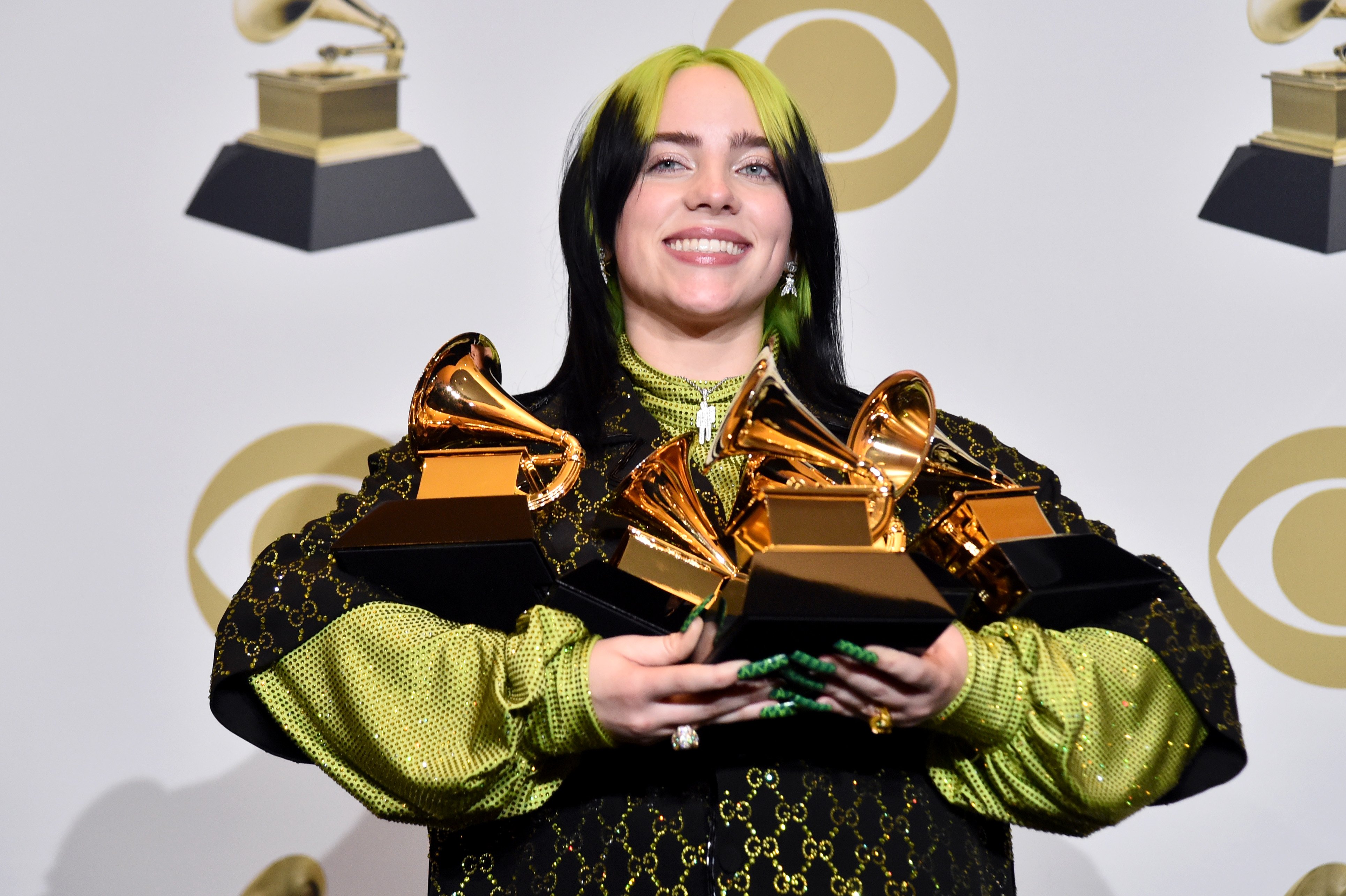 Billie Eilish in the press room during the 62nd Annual GRAMMY Awards at STAPLES Center on January 26, 2020 | Photo: GettyImages 