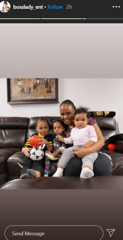 Shante Broadus poses with her grandkids. | Source: Instagram/bosslady_ent