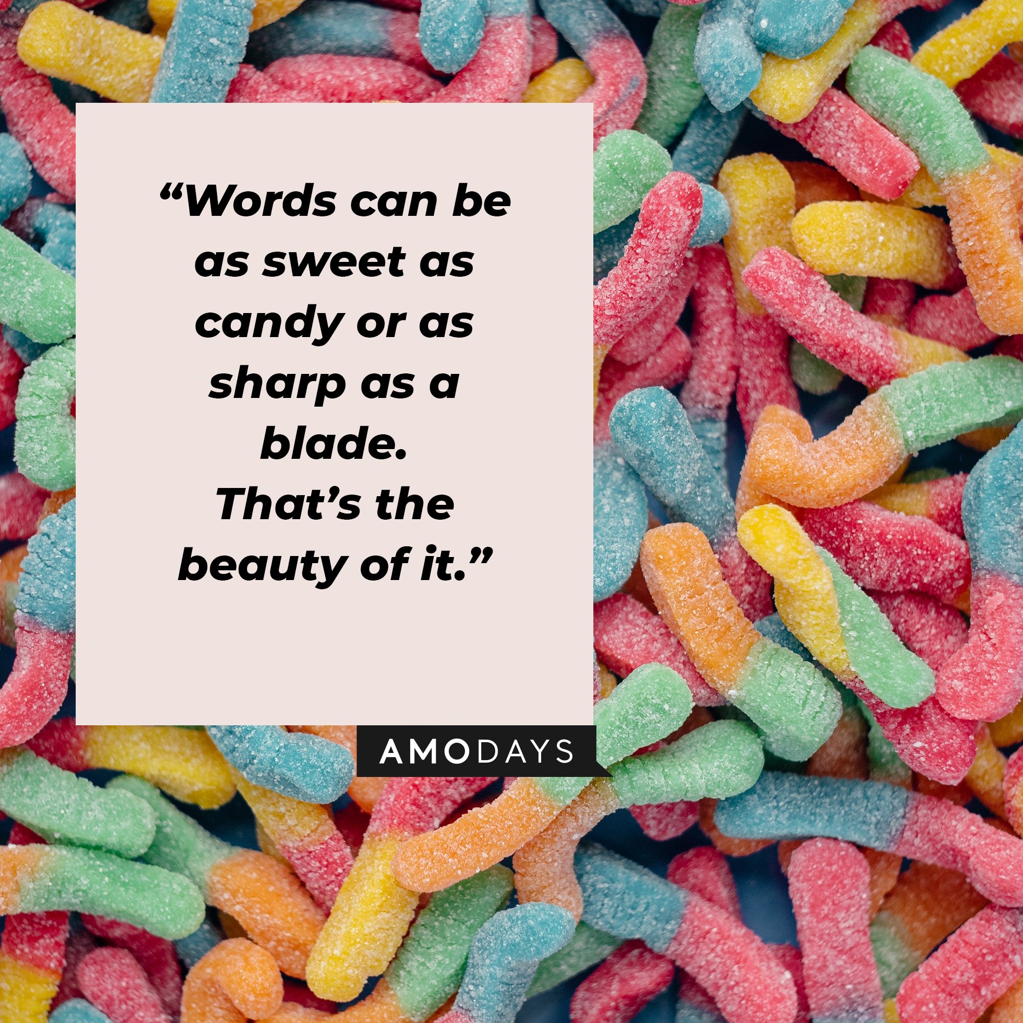 Juice WRLD’s quote: “Words can be as sweet as candy or as sharp as a blade. That’s the beauty of it.” | Image: AmoDays