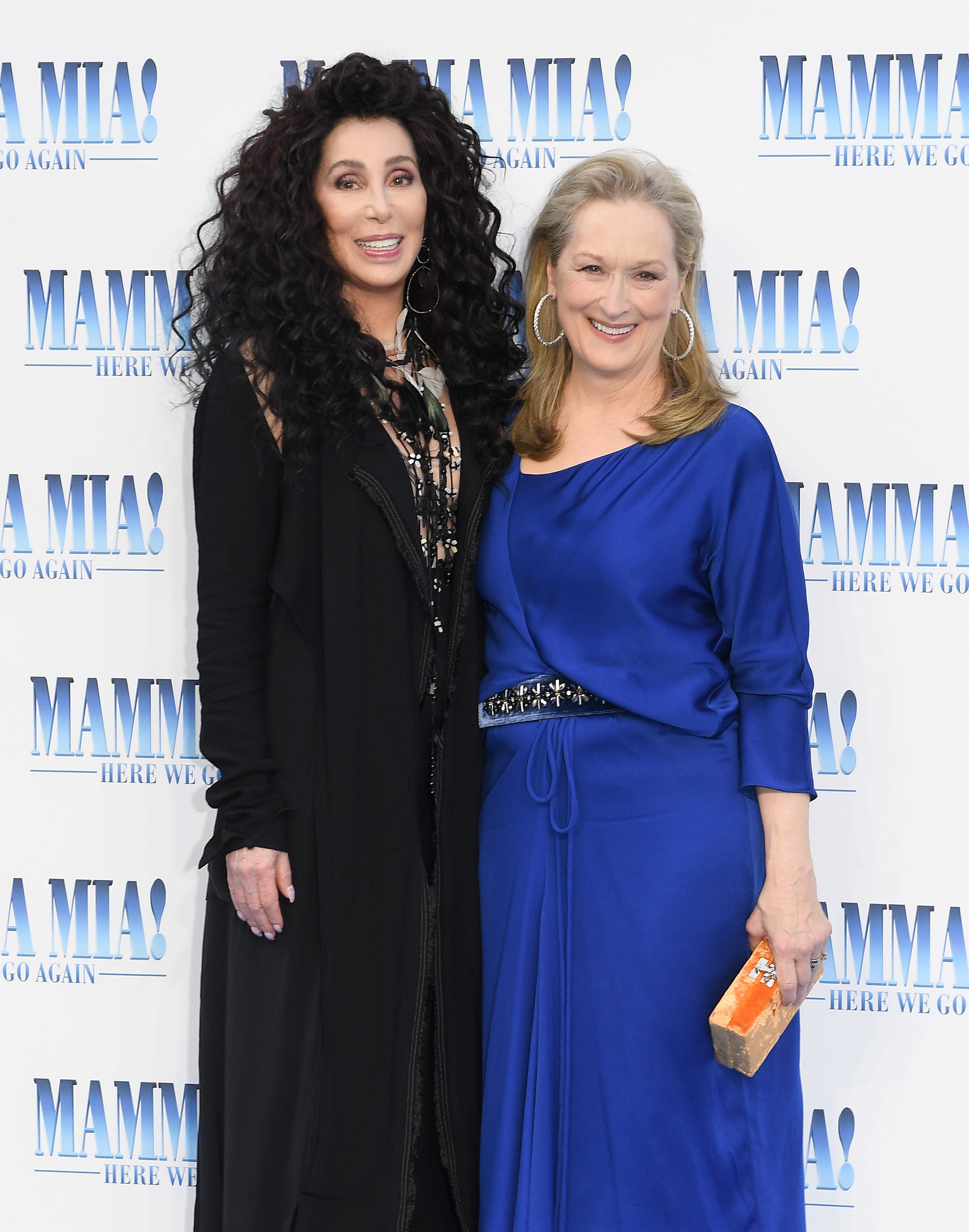 Cher and Meryl Streep attend the premiere of "Mamma Mia! Here We Go Again" in London, England on July 16, 2018 | Photo: Getty Images