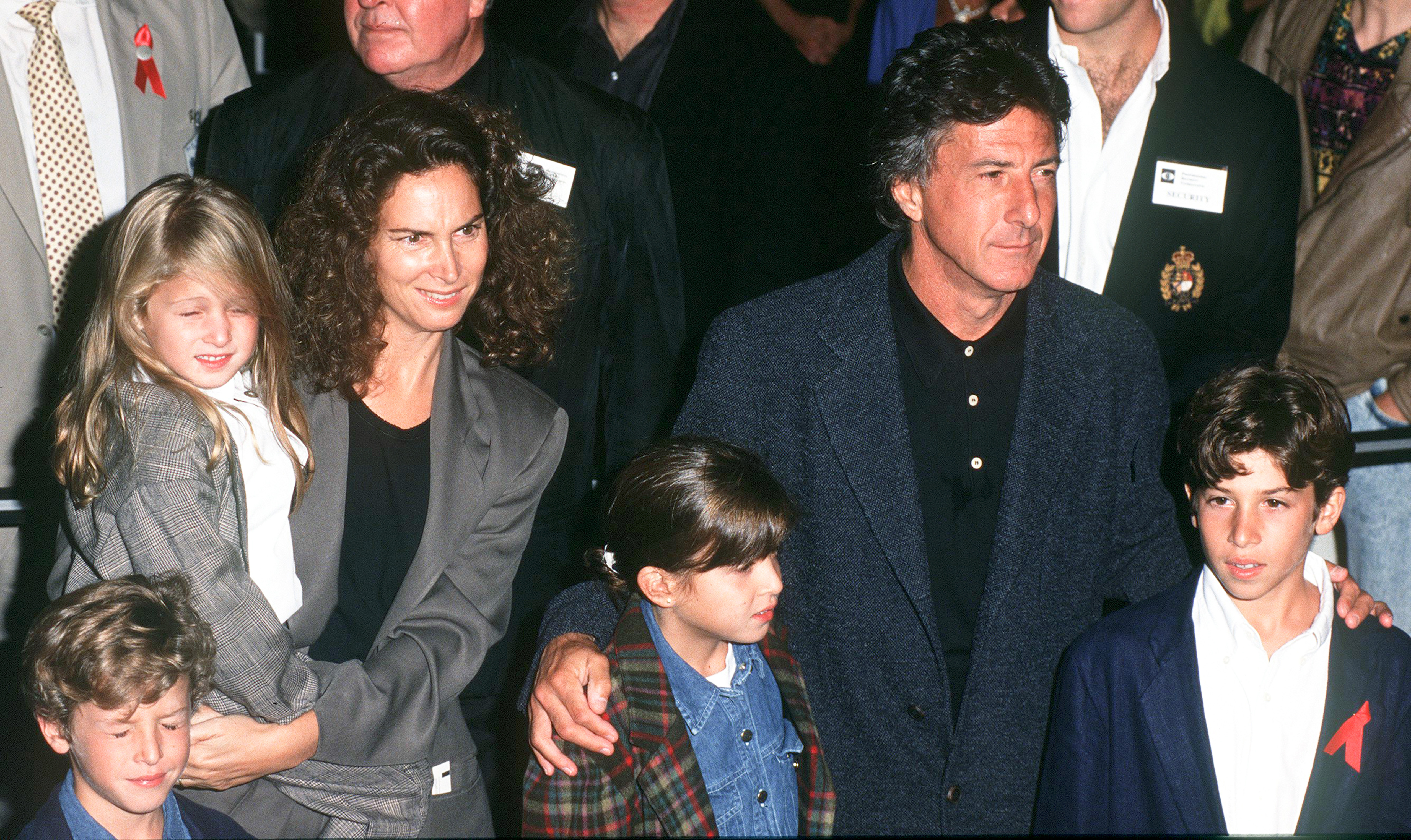 The woman, the actor, and their children in 1992. | Source: Getty Images