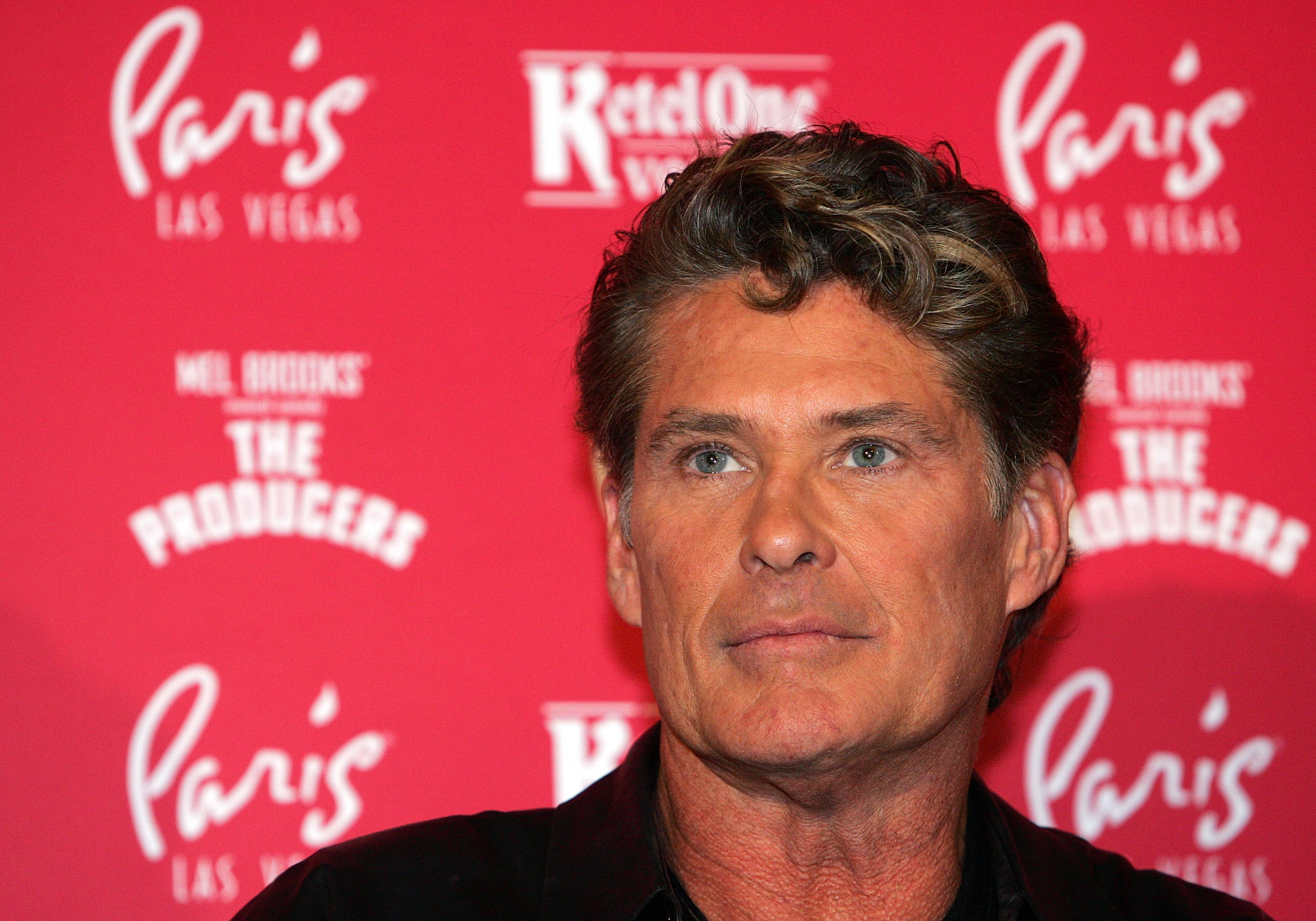 David Hasselhoff during a news conference for the musical comedy "The Producers" on February 9, 2007 in Las Vegas, Nevada. | Source: Getty Images