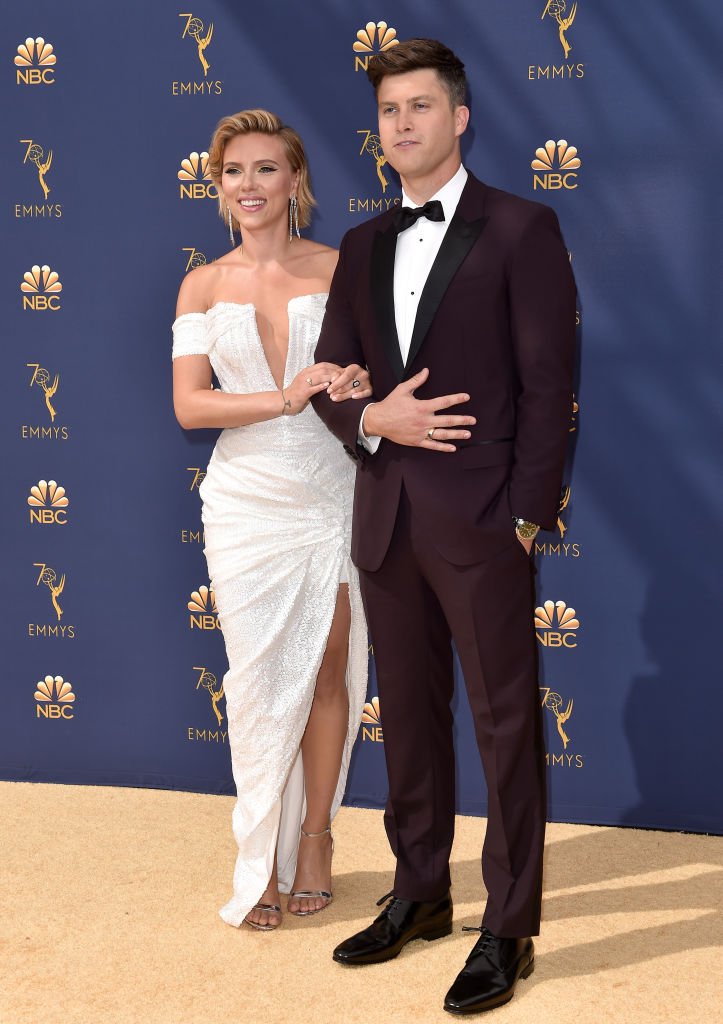 Scarlett Johansson et son époux Colin Jost | Photo : Getty Images