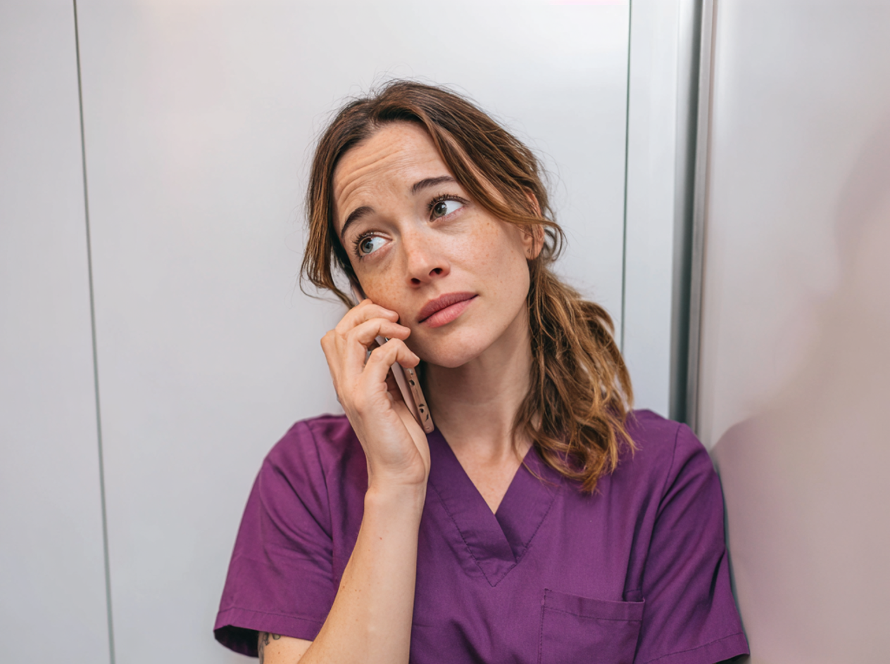 A woman talking on a phone | Source: Midjourney