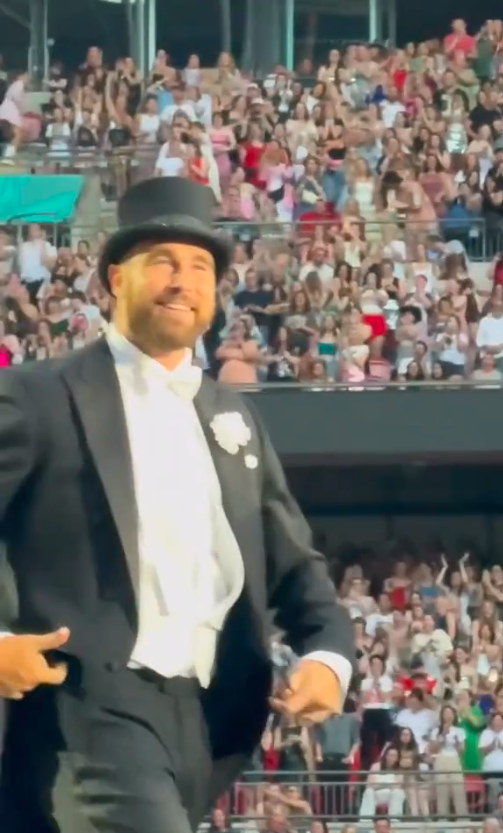 Travis Kelce during his and Taylor Swift's skit, posted on June 24, 2024 | Source: TikTok/pagesix