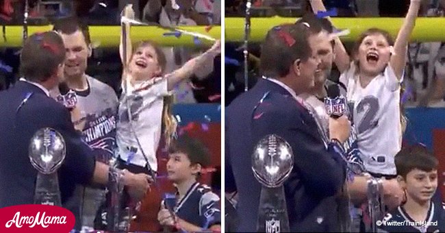 Tom Brady's 6-year-old daughter certainly owned the Super Bowl post game show