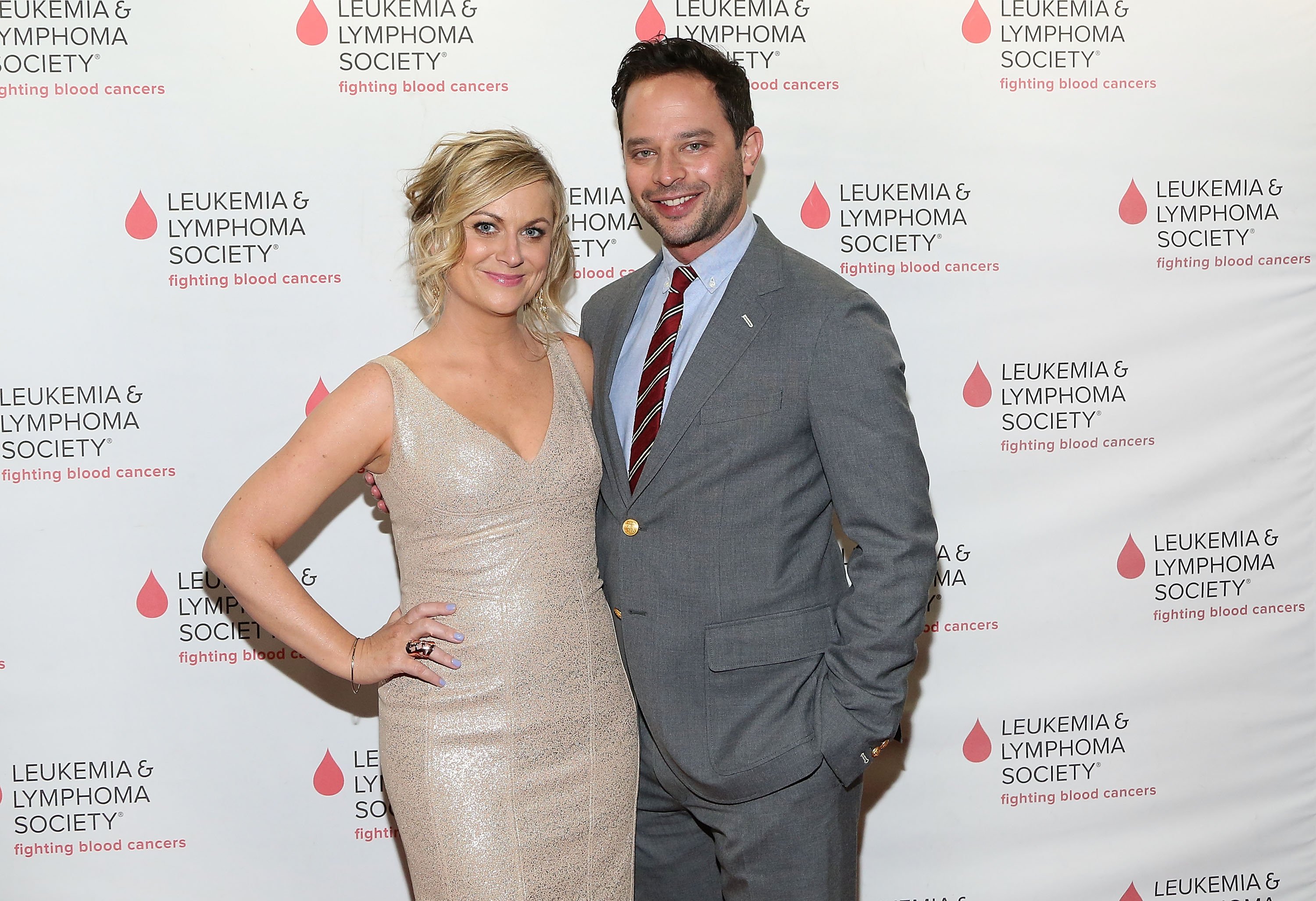 Amy Poehler and Nick Kroll attend LOL With LLS: Jokes on You, Cancer! on May 6, 2014, at New World Stages in New York City. | Source: Getty Images