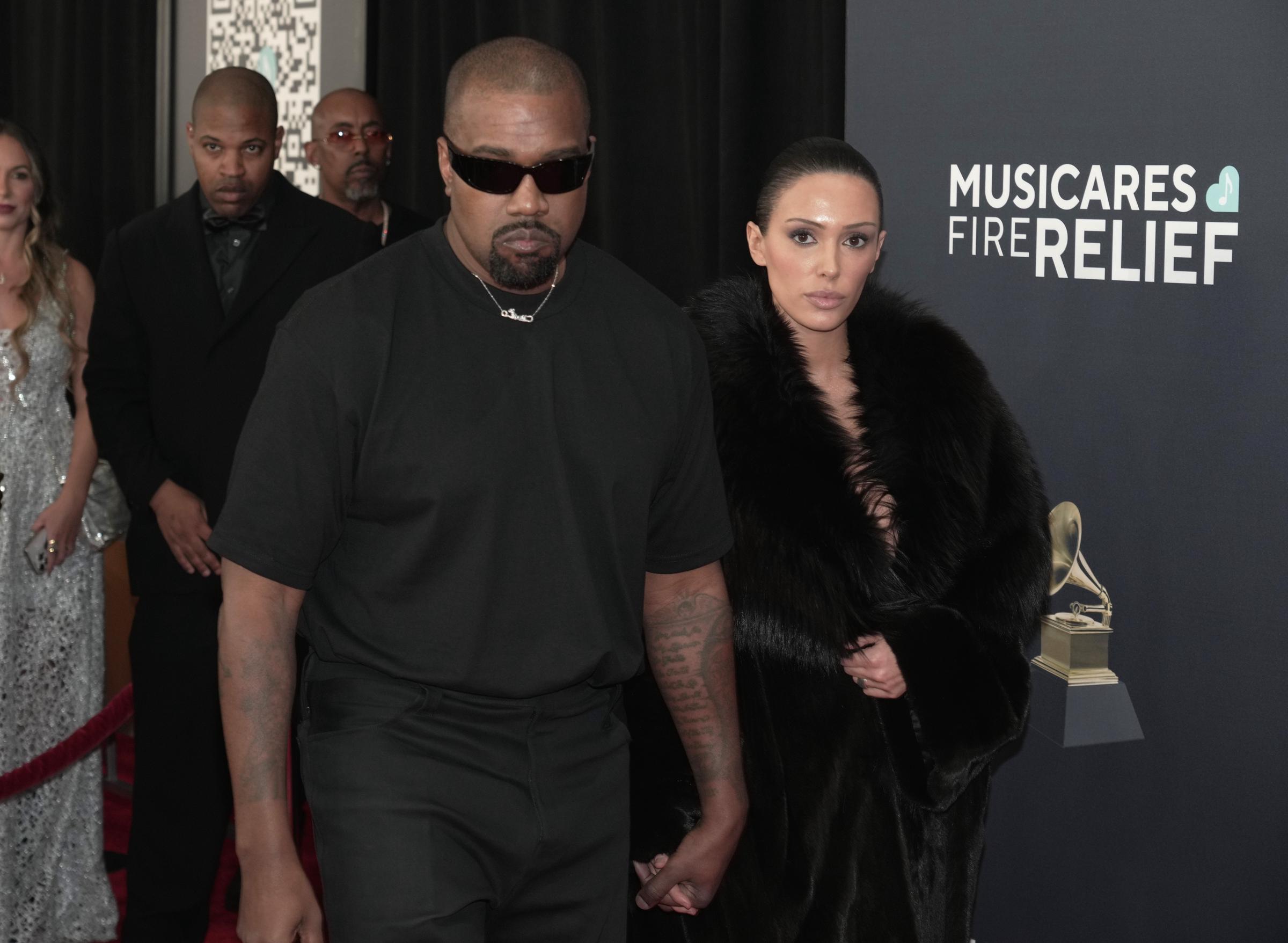 Kanye West and Bianca Censori arrive at the 67th Annual Grammy Awards on February 2, 2025, in Los Angeles, California. | Source: Getty Images