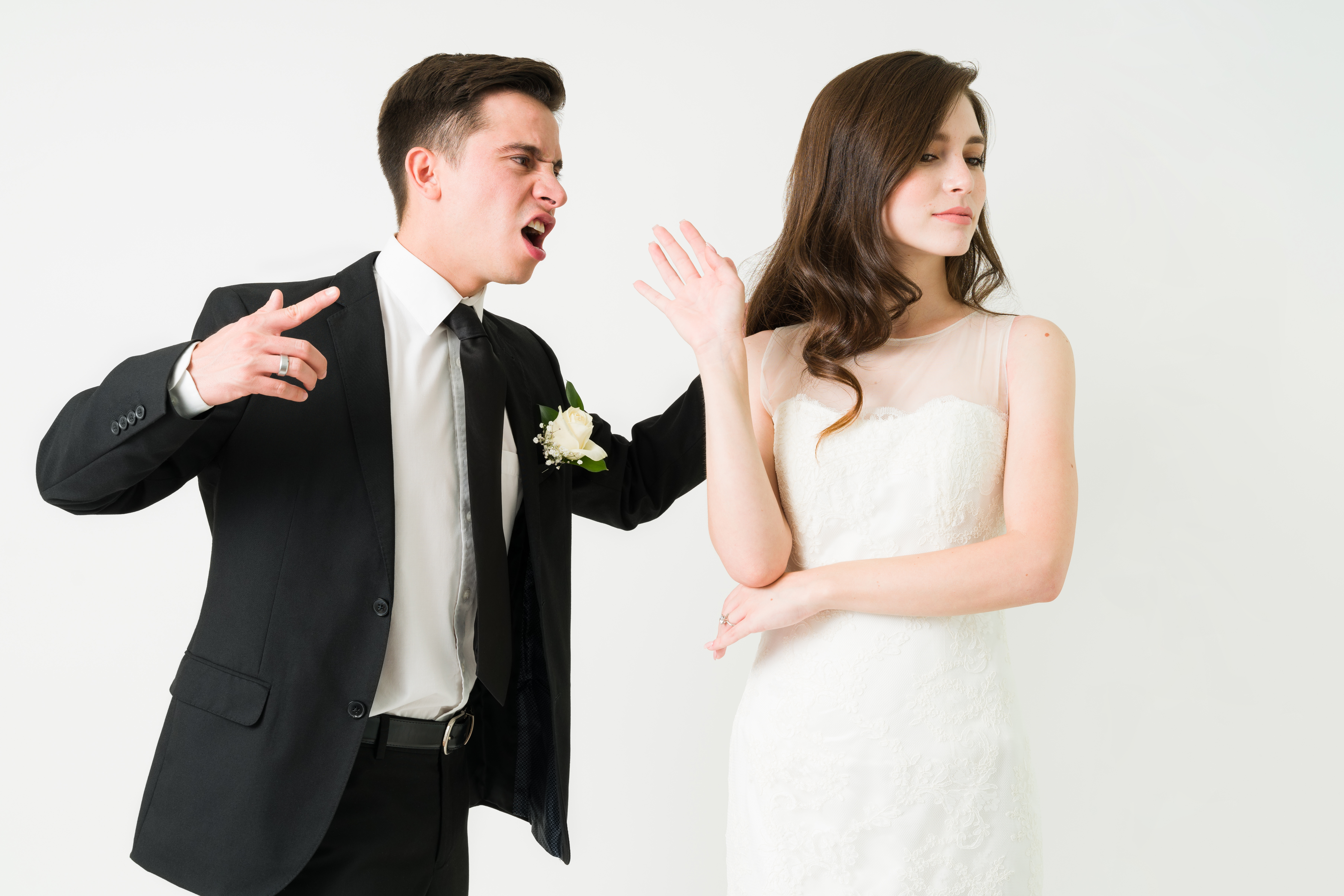 Groom shouting at bride | Source: Shutterstock