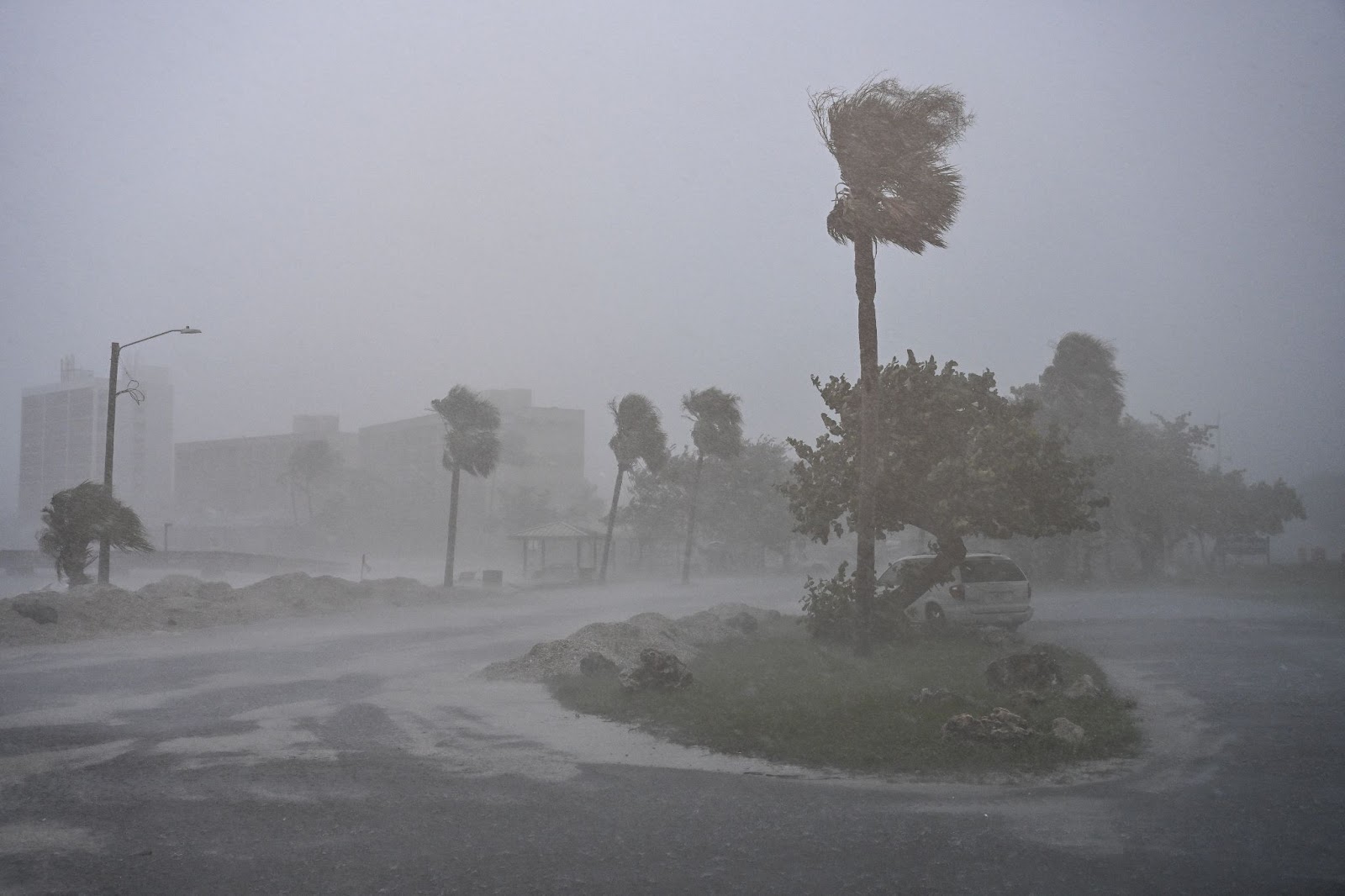 Heavy rain in Fort Myers, Florida, on October 9, 2024, ahead of Hurricane Milton. | Source: Getty Images