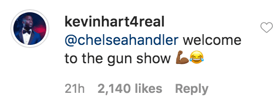 Kevin Hart responded to a comment from Chelsea Handler on a photo of himself and his wife Eniko Hart having a virtual interview for "Fablectics" sportswear | Source: Instagram.com/kevinhart4real