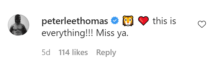 Halle Berry's trainer commenting on one of her Instagram posts. │ Source: Instagram.com/halleberry