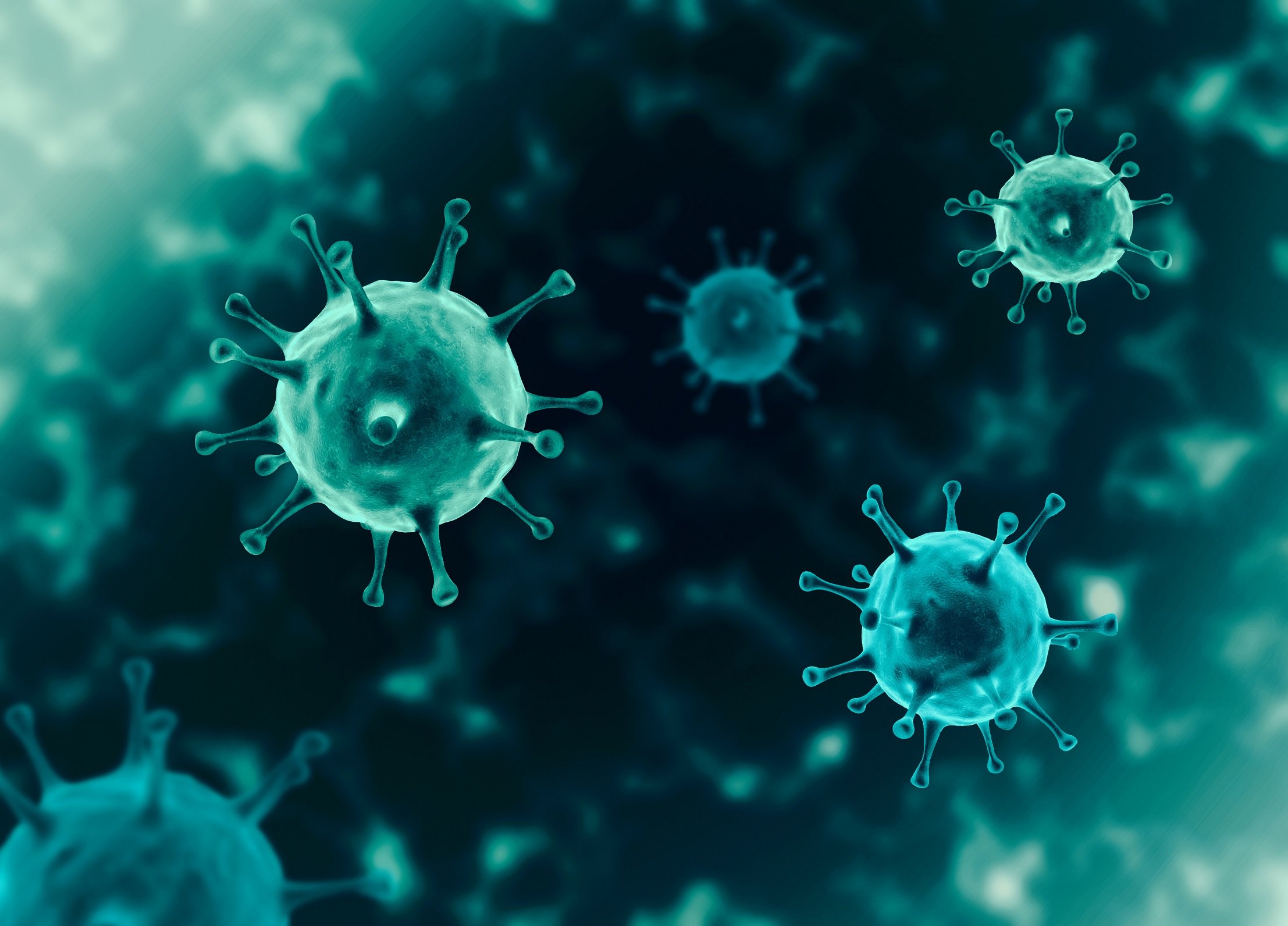 Visualización en 3D de moléculas de coronavirus. | Foto: Shutterstock