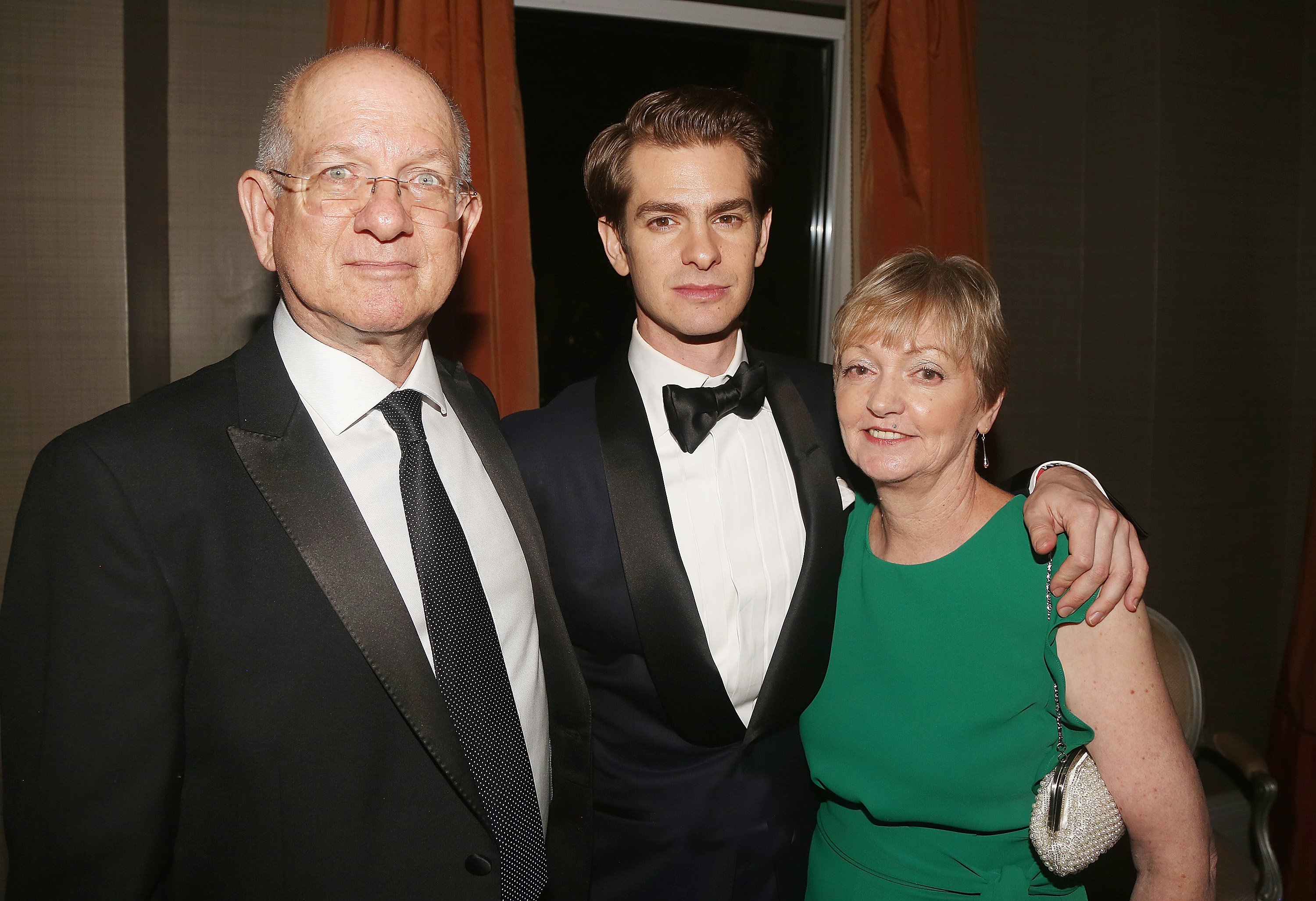 Richard Garfield, Andrew Garfield, and Lynn Garfield at the 2018 O&M Private Tony after-party on June 10, 2018, in New York | Source: Getty Images