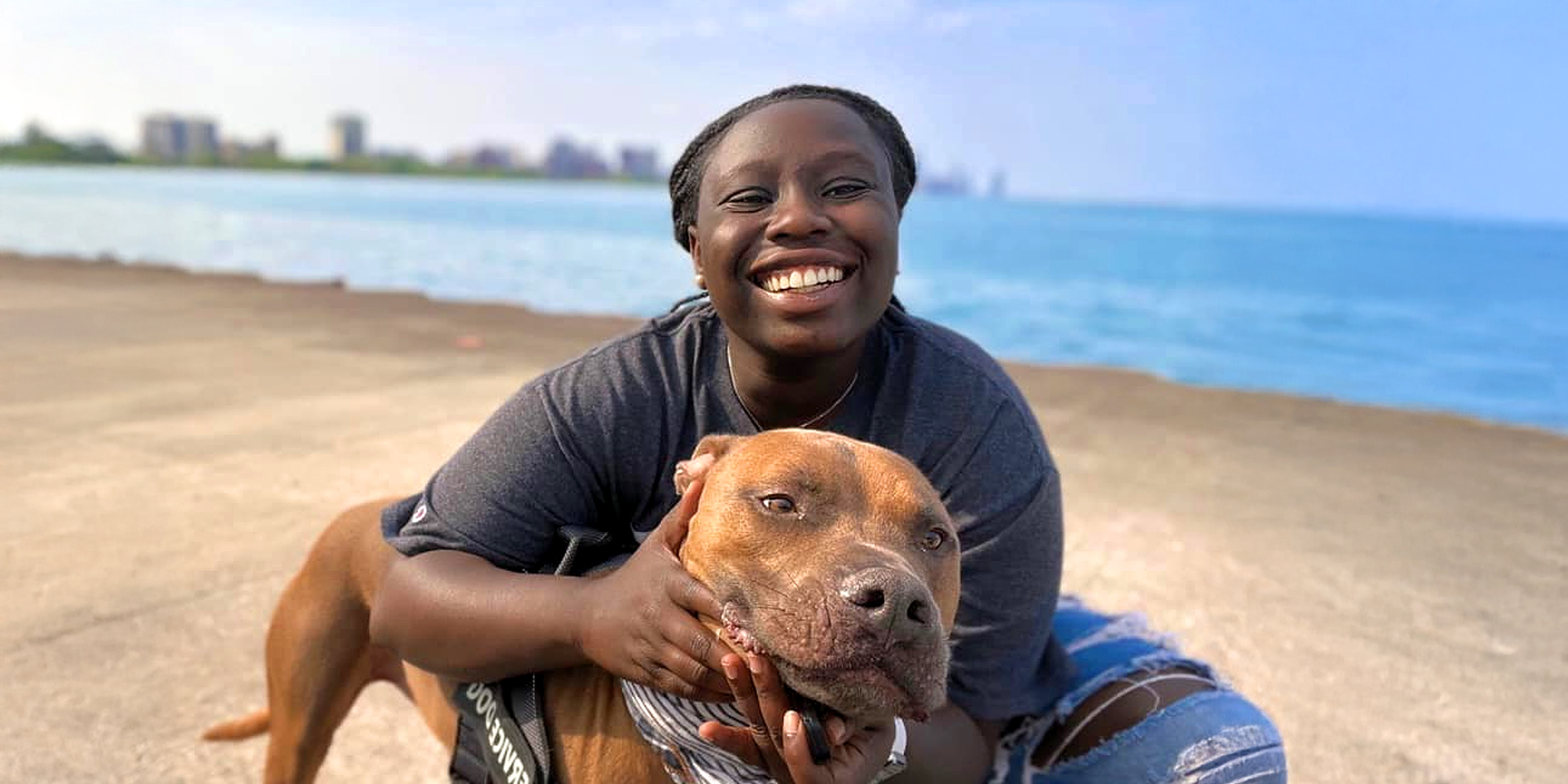 Riziki Ilenre and her dog, Chief | Source: Facebook/Riziki Ilenre