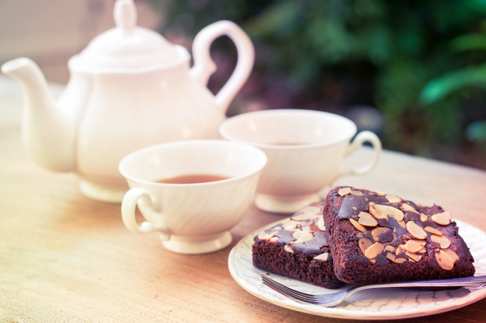 Té con brownies. | Foto: Shutterstock