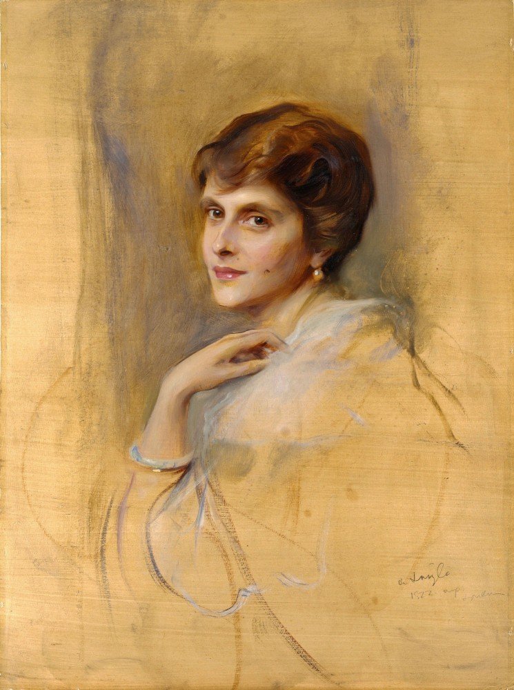 Retrato de Alice de Battenberg realizado por Philip de László, 1922. Colección privada de Felipe de Edimburgo. | Foto. Wikimedia Commons Images  