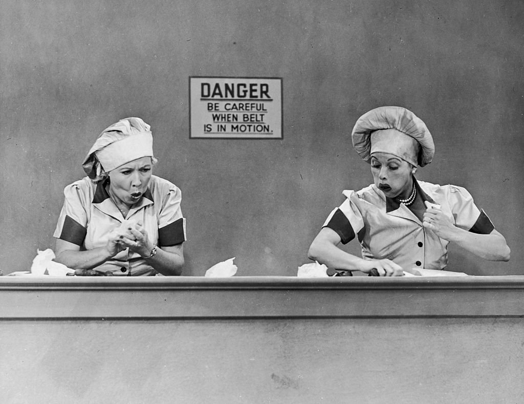 Vivian Vance and Lucille Ball on the set of "I Love Lucy" | Photo: Getty Images