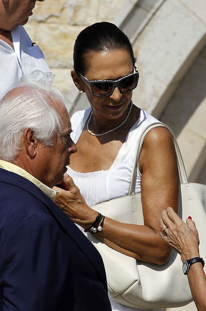 Marta Gayá en el funeral de la condesa de Pernia, María Cencillo González-Campo, el 24 de julio de 2013 en Mallorca, España. | Foto: Getty Images
