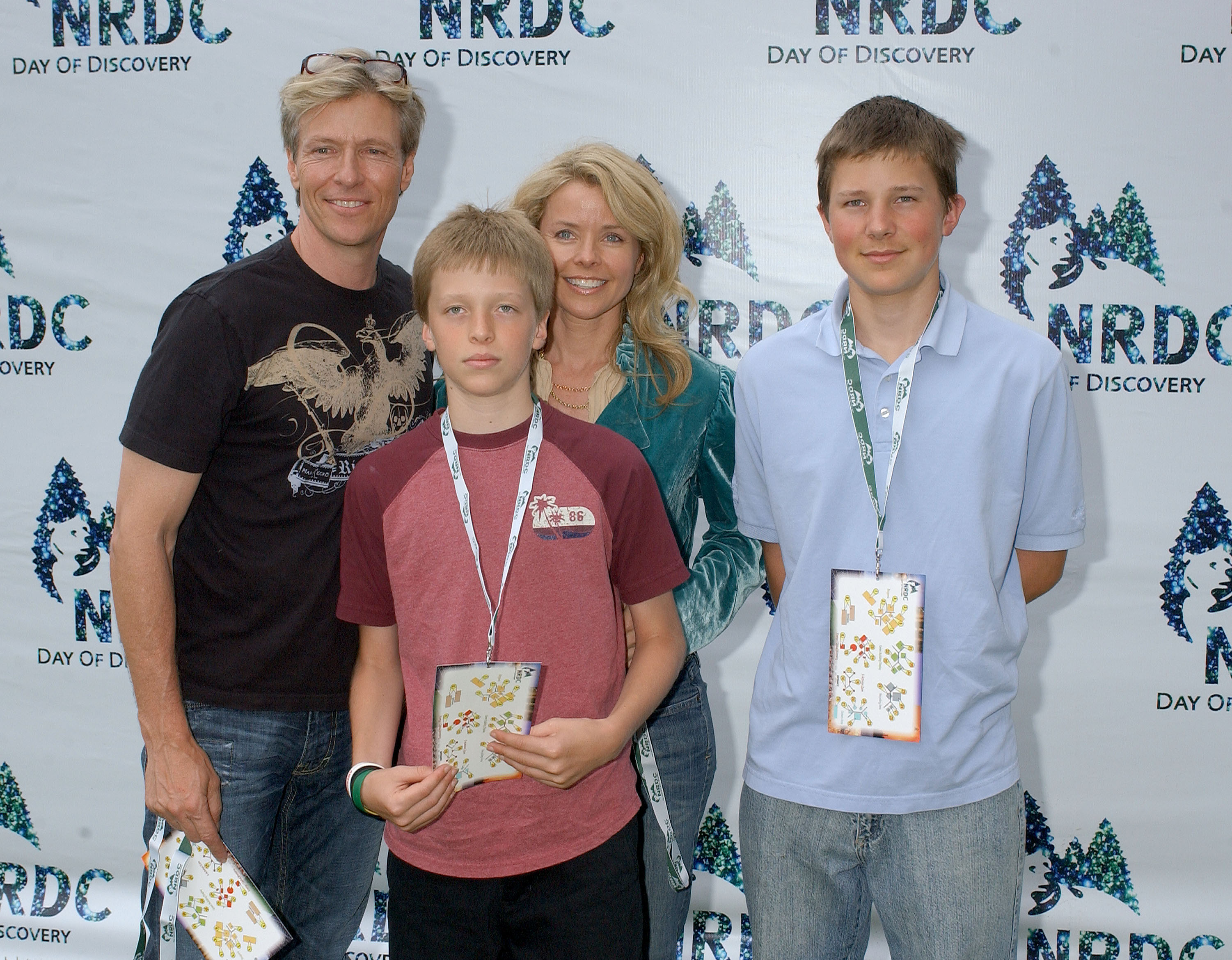 Jack Wagner, Kristina Wagner and sons in Westwood, California on May 21, 2006 | Source: Getty Images 