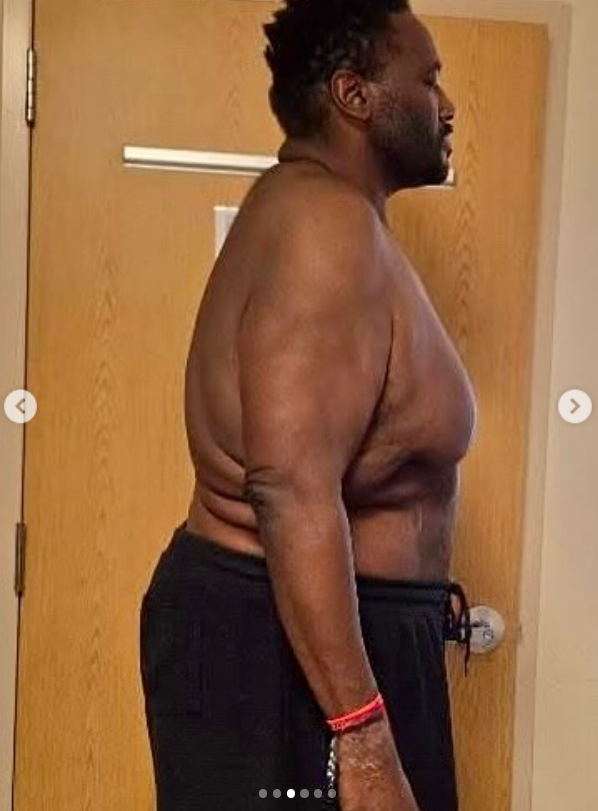 A slimmer Quinton Aaron shows progress in a more recent profile shot | Source: Instagram/officialquintonaaron
