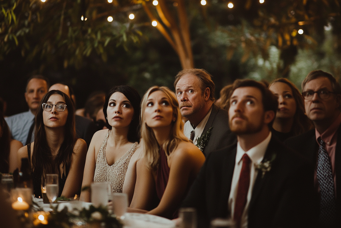 Guests at a wedding reception | Source: Midjourney