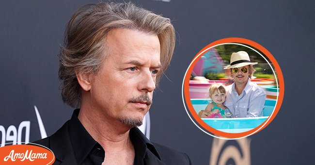 David Spade attends the Comedy Central Roast of Alec Baldwin at Saban Theatre on September 07, 2019 in Beverly Hills, California (Left), David Spade and his daughter Harper in Disneyland on September 1, 2011 (Right) |  Photo: Getty Images 