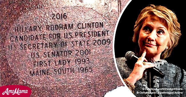 Hillary Clinton gets her name carved in stone on a wall of historic milestones 