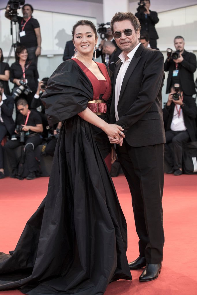 Gong Li et Jean-Michel Jarre le 4 septembre 2019 à Venise en Italie. l Source : Getty Images