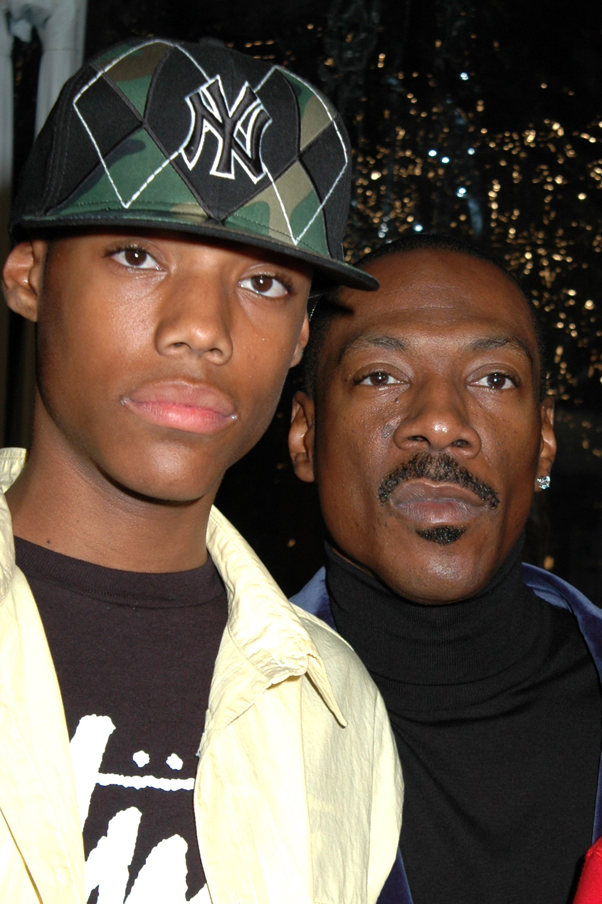 Eddie Murphy and son Myles at Mann Village in Westwood, California, on February 08, 2007 | Source: Getty Images 