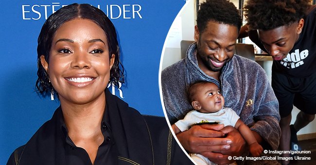 Gabrielle Union's baby Kaavia has her dad & brother 'wrapped around her finger' in recent photos