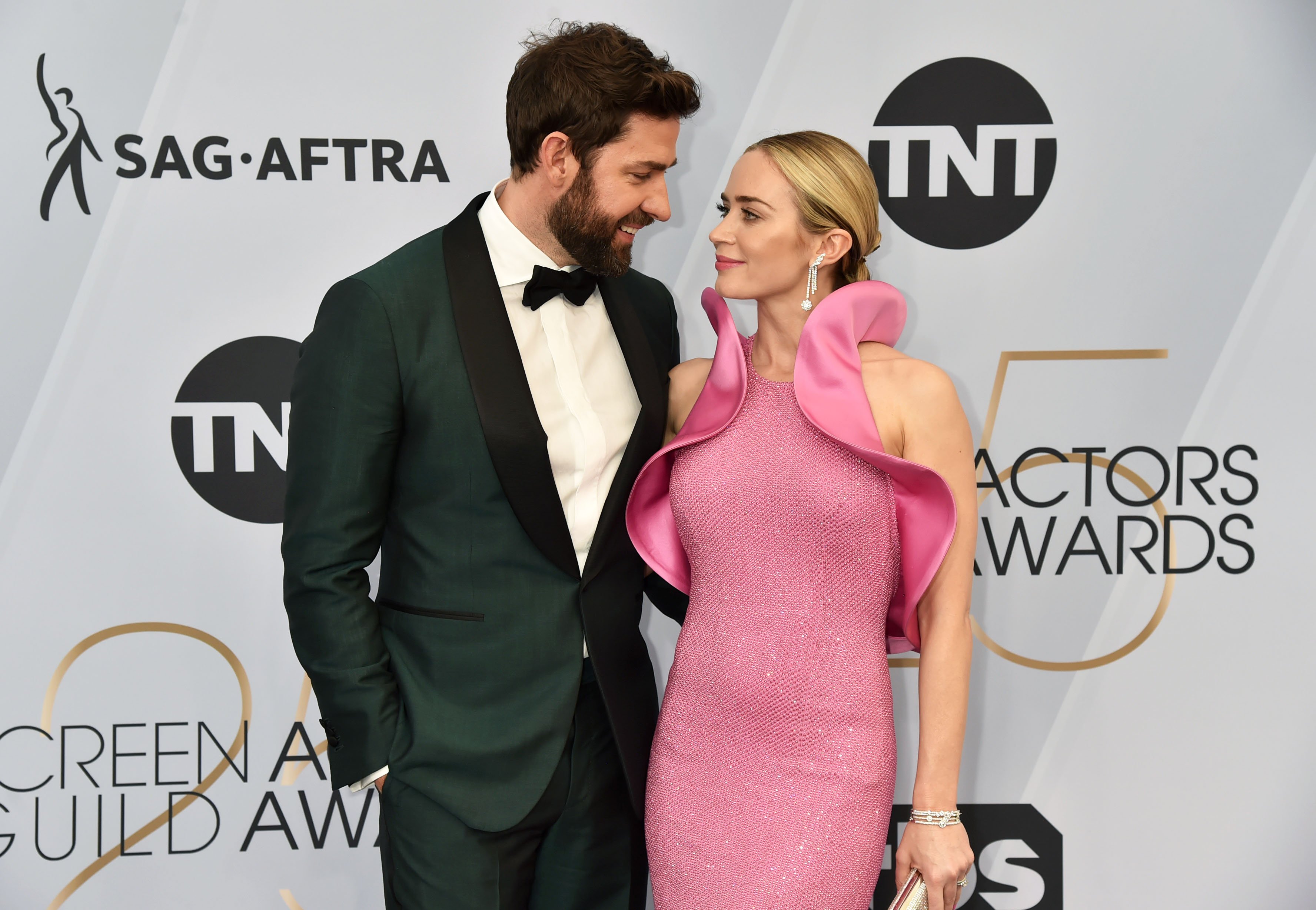 John Krasinski and Emily Blunt at The Shrine Auditorium on January 27, 2019, in Los Angeles, California. I Source: Getty Images