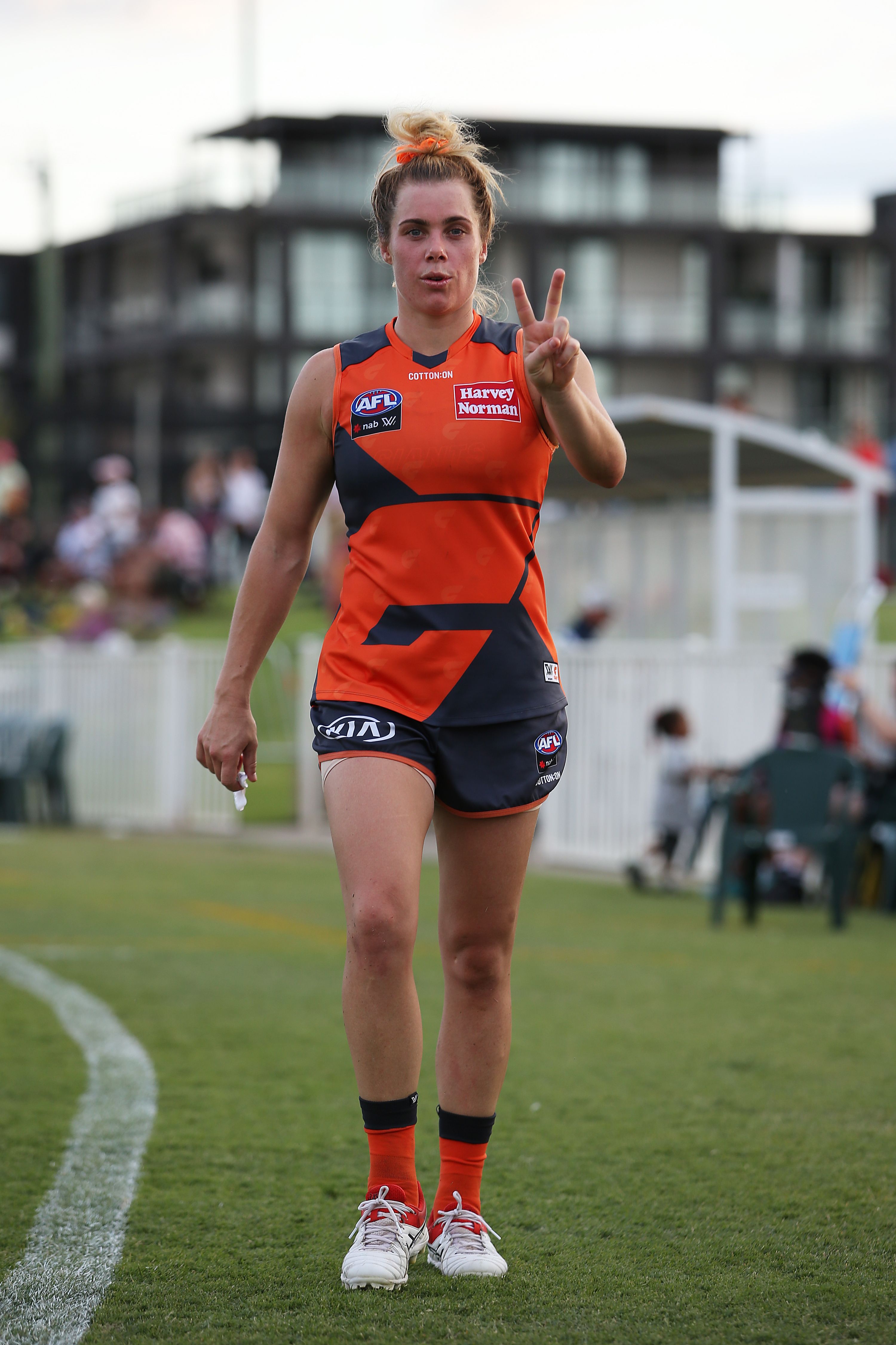 Jacinda Barclay of the GWS Giants at an AFLW match at Robertson Oval on March 07, 2020, in Wagga Wagga, Australia | Photo: Jack Thomas/Getty Images