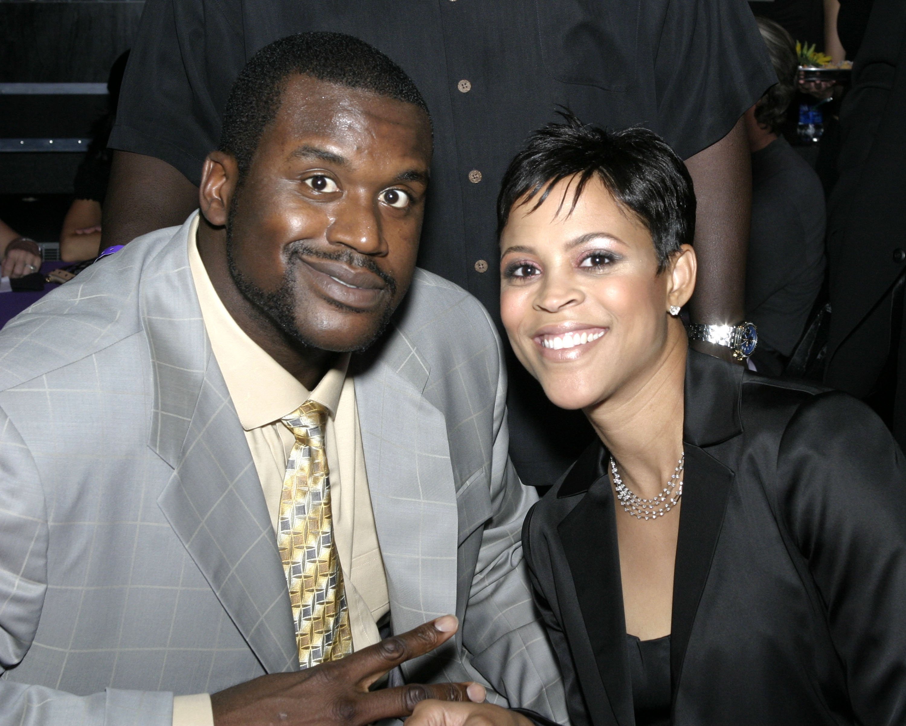 Shaquille O'Neal and Shaunie Nelson at a pre-season party for the Lakers Youth Foundation in Hollywood, California. | Source: Malcolm Ali/Getty Images
