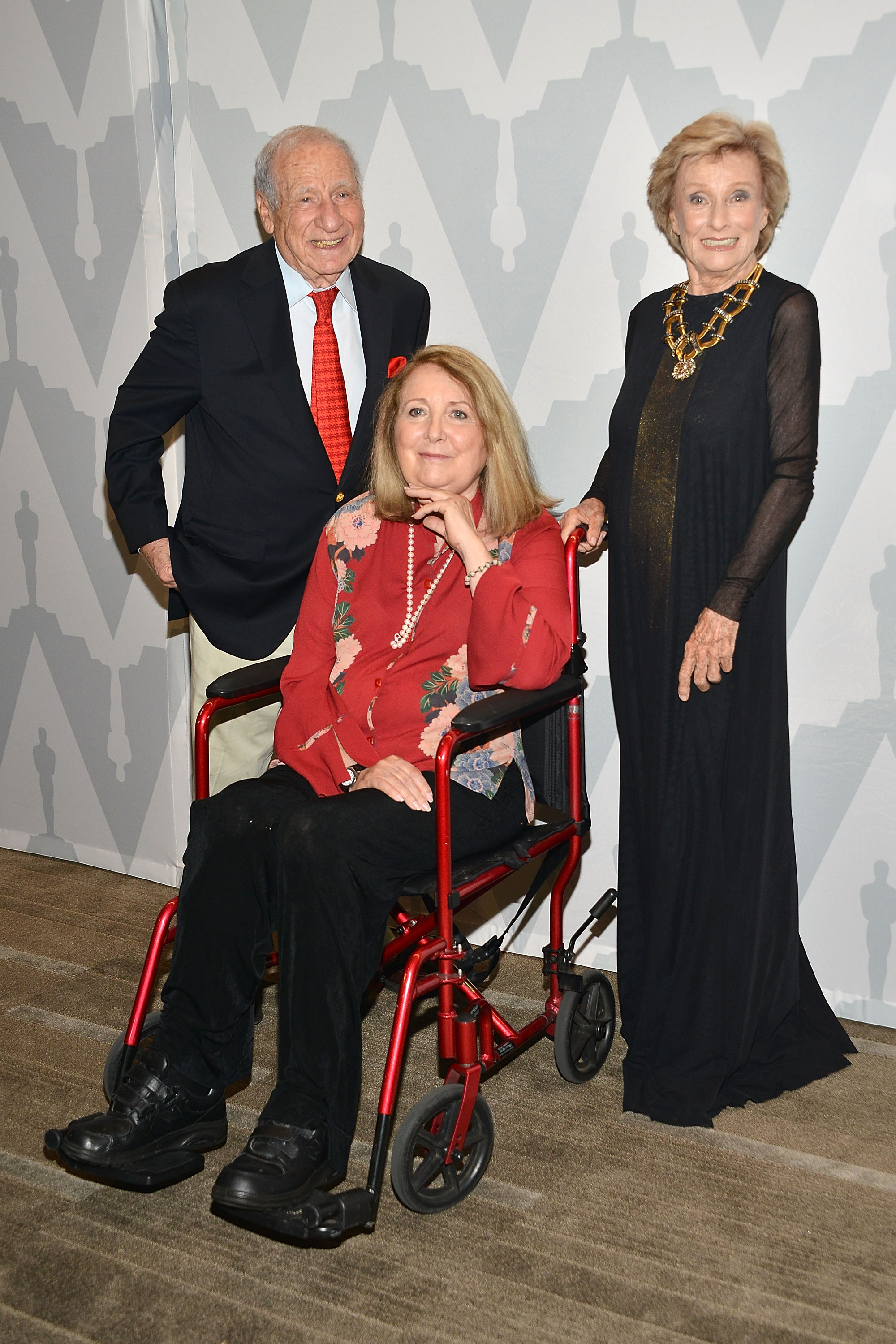 Mel Brooks, Teri Garr, and Cloris Leachman attend The Academy of Motion Picture Arts and Sciences to celebrate the 40th anniversary of "Young Frankenstein" at AMPAS Samuel Goldwyn Theater in Beverly Hills, California, on September 9, 2014. | Source: Getty Images