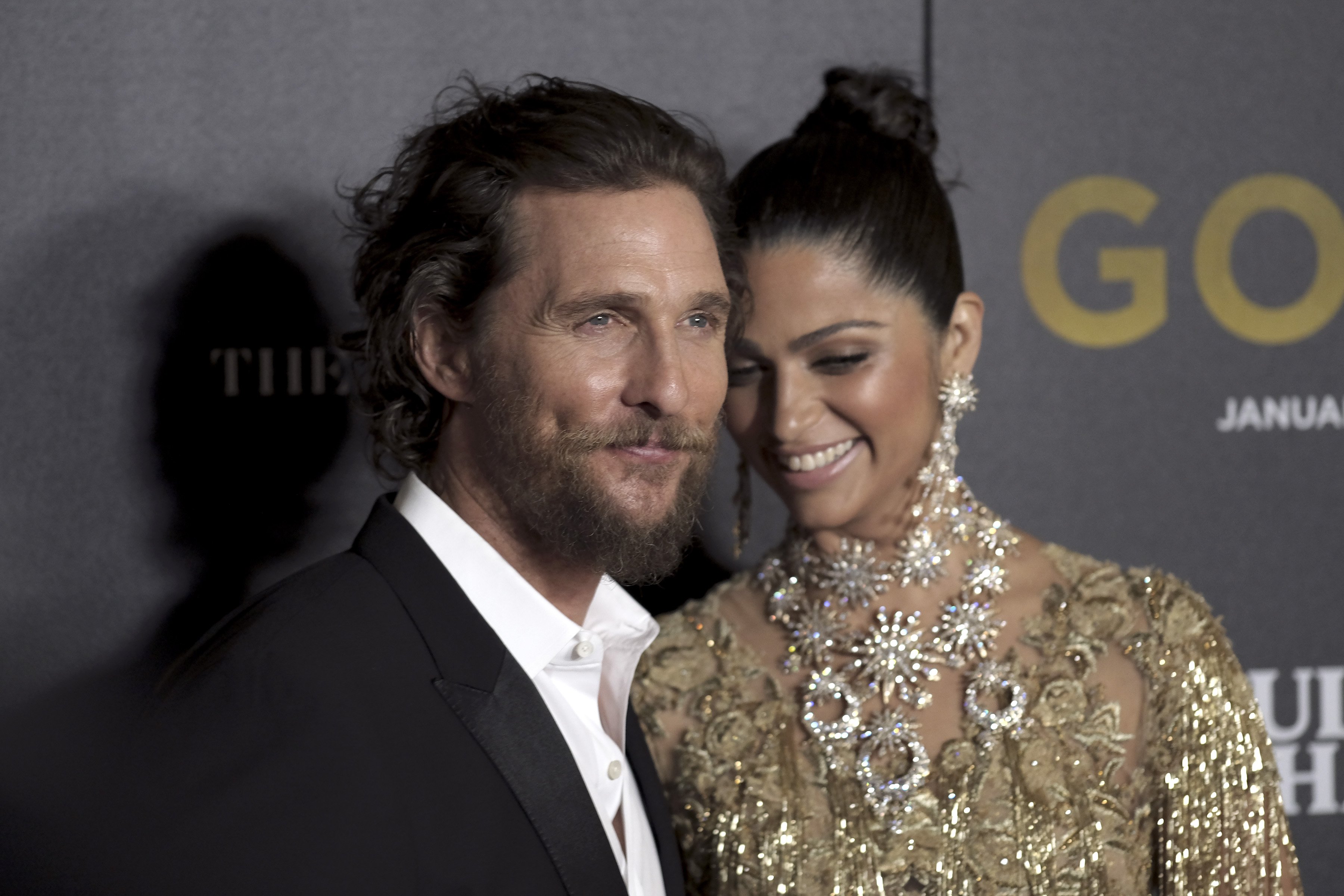 Matthew McConaughey and Camila Alves at The World Premiere of "Gold" on January 17, 2017 in New York City. | Source: Getty Images