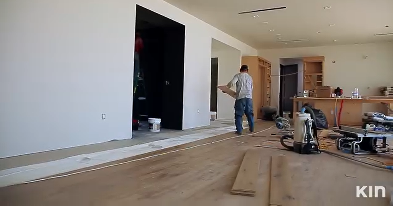 Derek Hough's LA house during construction from a video dated June 21, 2018 | Source: facebook.com/DerekHoughLifeinMotion