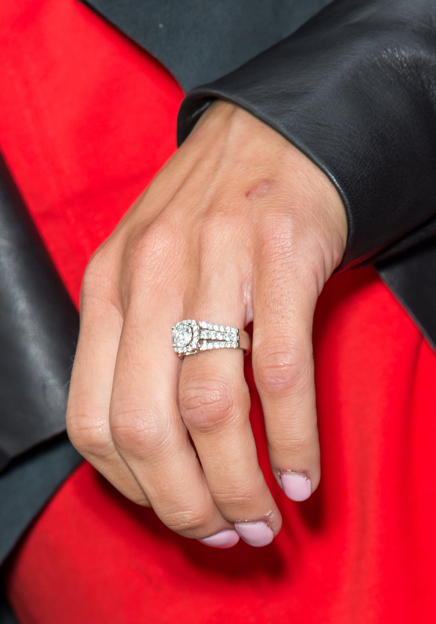 Carli Lloyd showing her engagement ring during her visit at Fox 29's "Good Day" on May 20, 2015, in Pennsylvania . | Source: Getty Images
