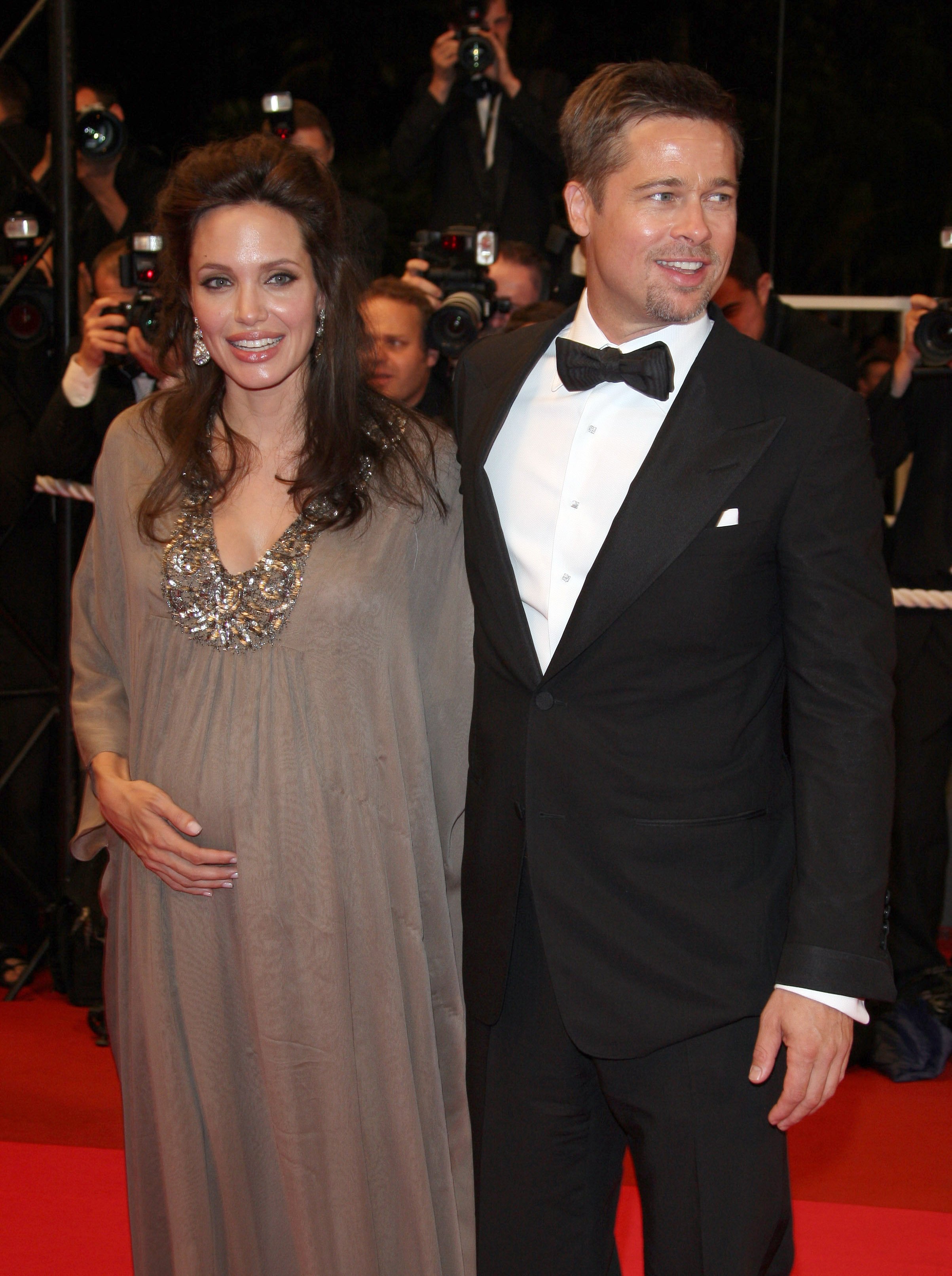 Angelina Jolie and Brad Pitt depart from the "Changeling" premiere at the Palais des Festivals during the 61st Cannes International Film Festival on May 20, 2008, in Cannes, France | Source: Getty Images