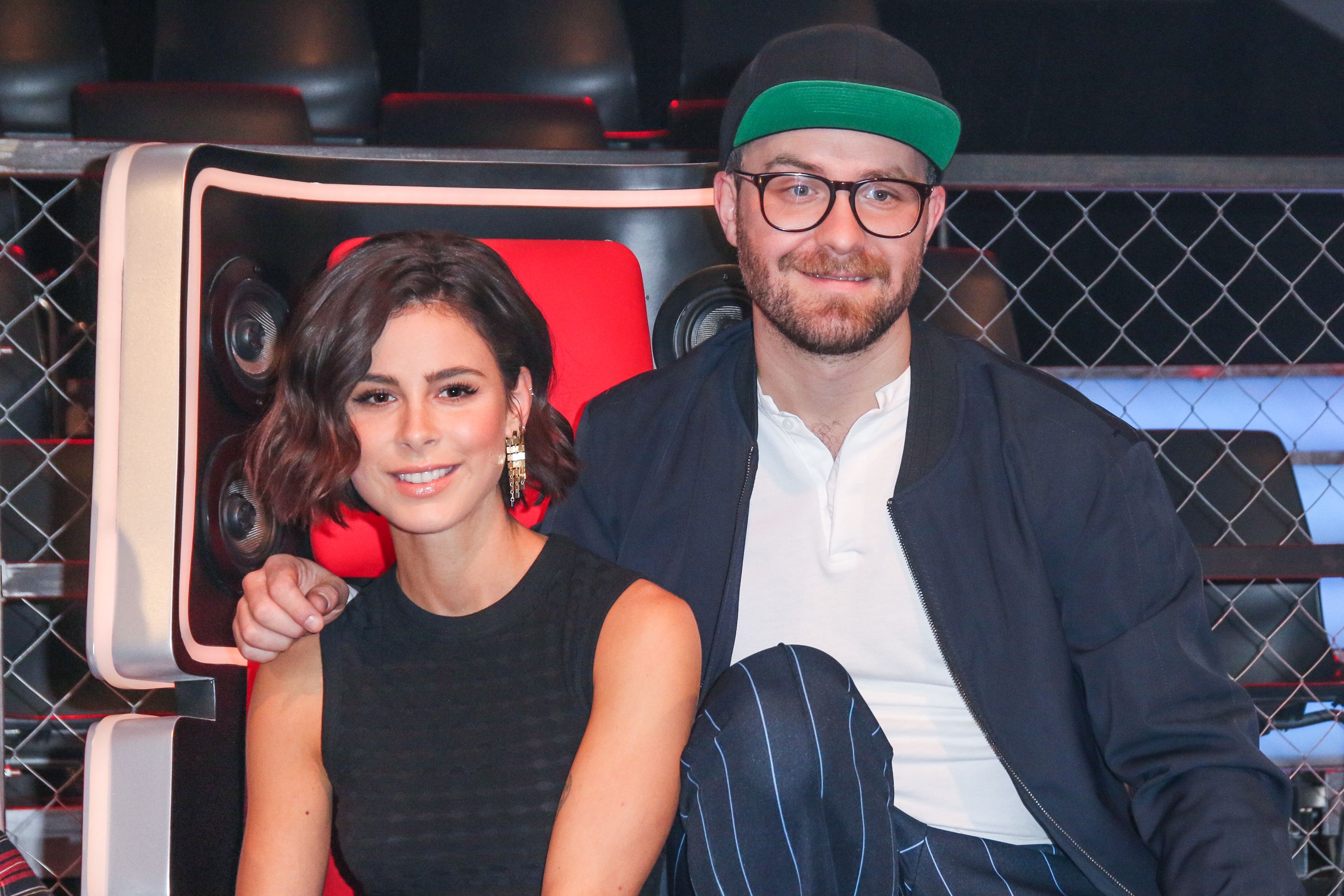 Lena Meyer-Landrut und Mark Forster während des Fotoanrufs für die Show "The Voice Kids" am 28. Januar 2019 in Berlin. (Foto von Tristar Media) I Quelle: Getty Images