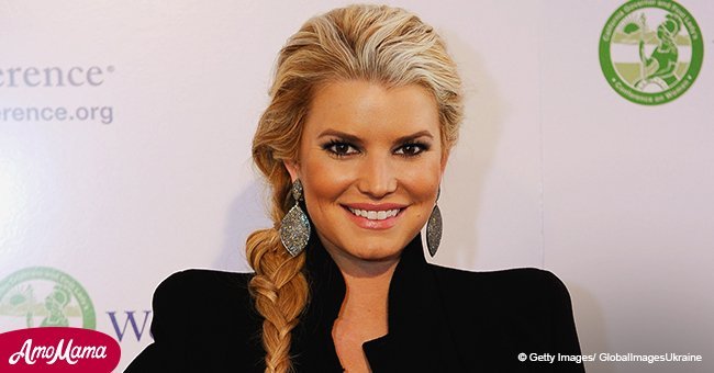 Jessica Simpson is seen with her two adorable children. They look identical to their famous mom