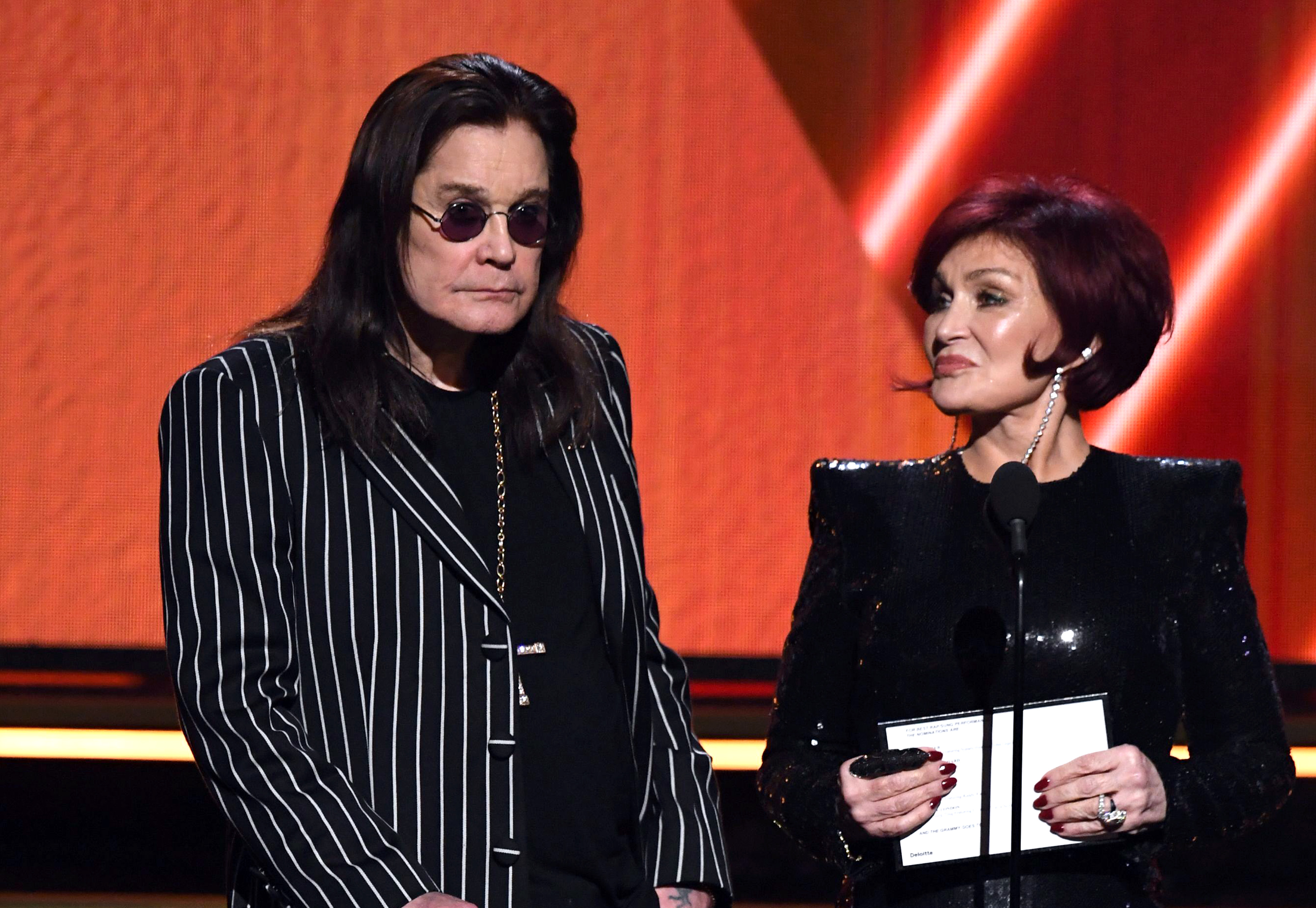 Ozzy and Sharon Osbourne onstage during the 62nd Annual Grammy Awards on January 26, 2020, in Los Angeles, California. | Source: Getty Images