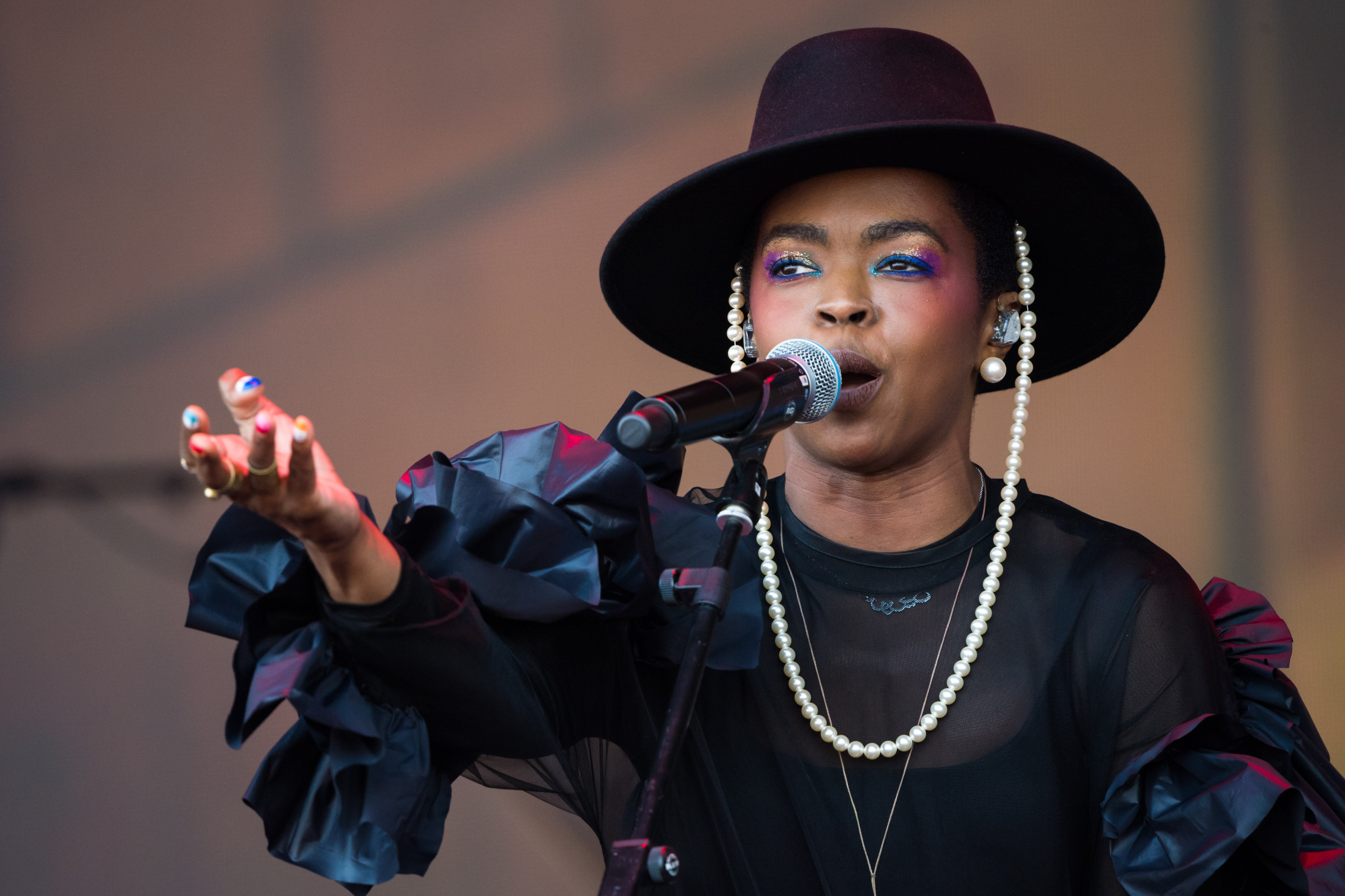 Lauryn Hill performing at the Glastonbury Festival at Worthy Farm, Pilton on June 28, 2019 in Glastonbury, England.| Source: Getty Images 