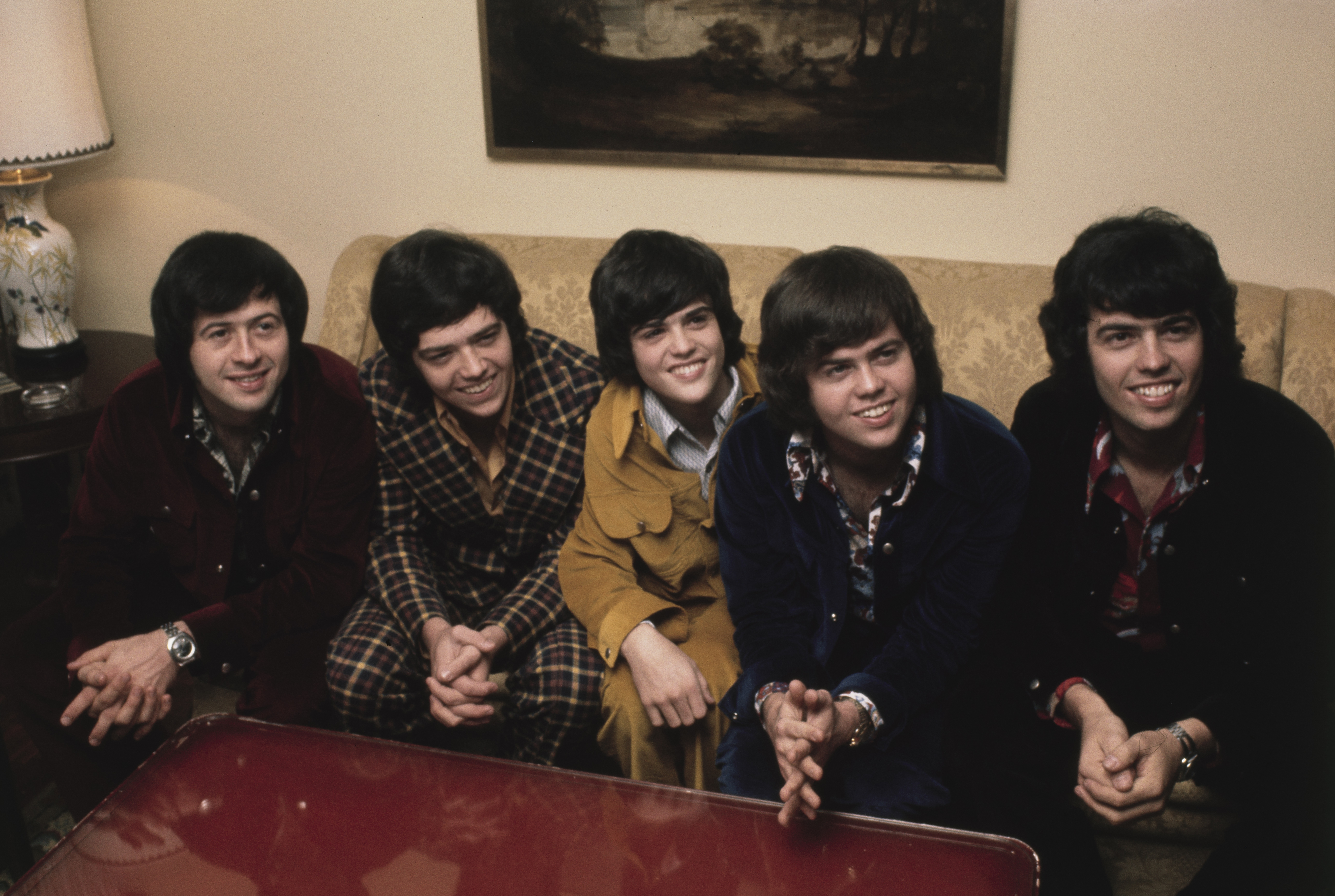 The “Osmonds Brothers” Wayne, Jay, Donny, Merrill, and Alan in London October 29 1972. | Source: Getty Images