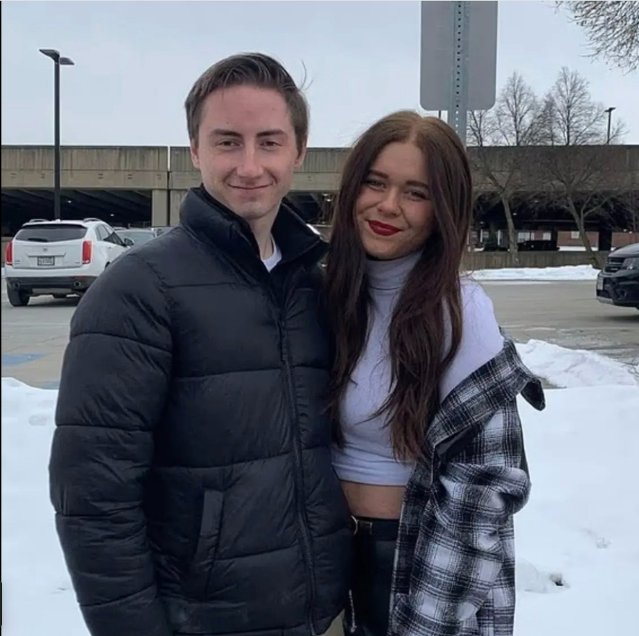 Madeline Spatafore and Ryan Hosso pose together outdoors in a winter setting. | Source: Facebook/Mark Dohner